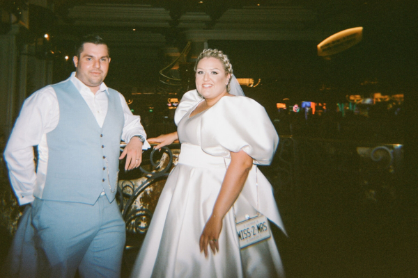 Jess in Kate Edmondson for her 1950’s Inspired Las Vegas Wedding