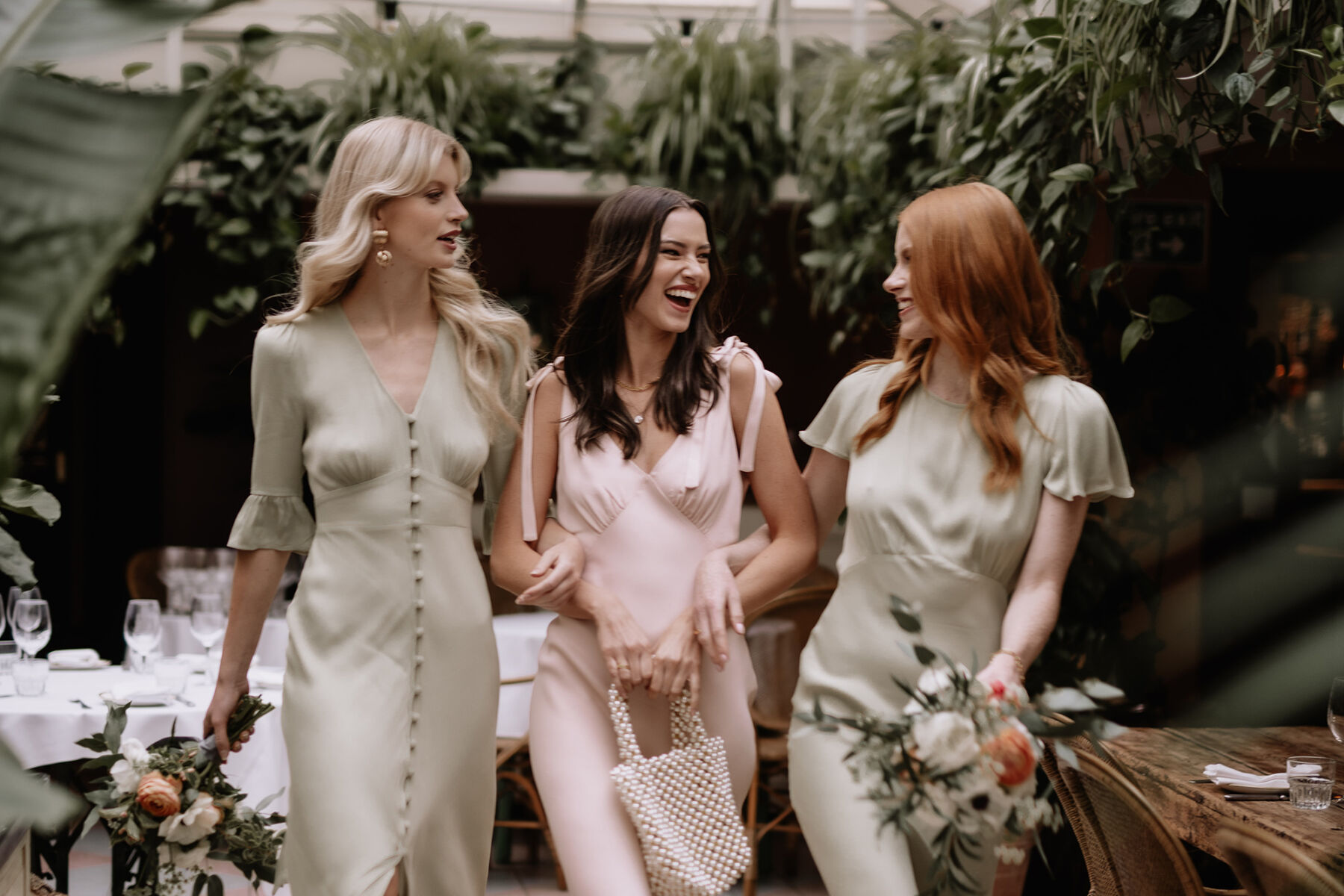 Maids To Measure: Beautiful Modern Bridesmaids Dresses in Sage Green, Blush Pink & Much More