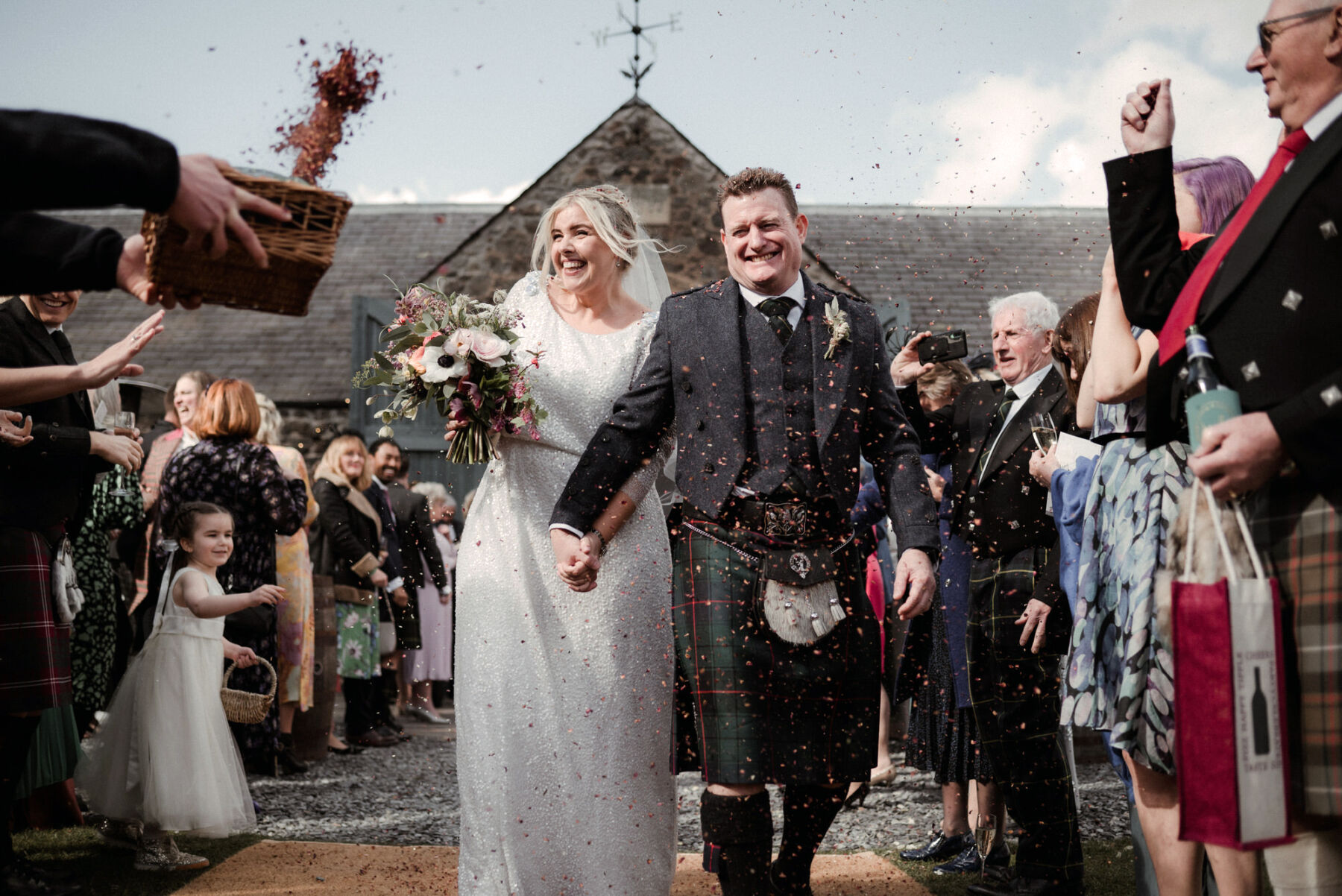 Lindsay in her Sequin Dress for her Super Fun, Relaxed & Joyful Wedding at The Byre at Inchyra 1 The Byre at Inchyra Wedding 111 copy
