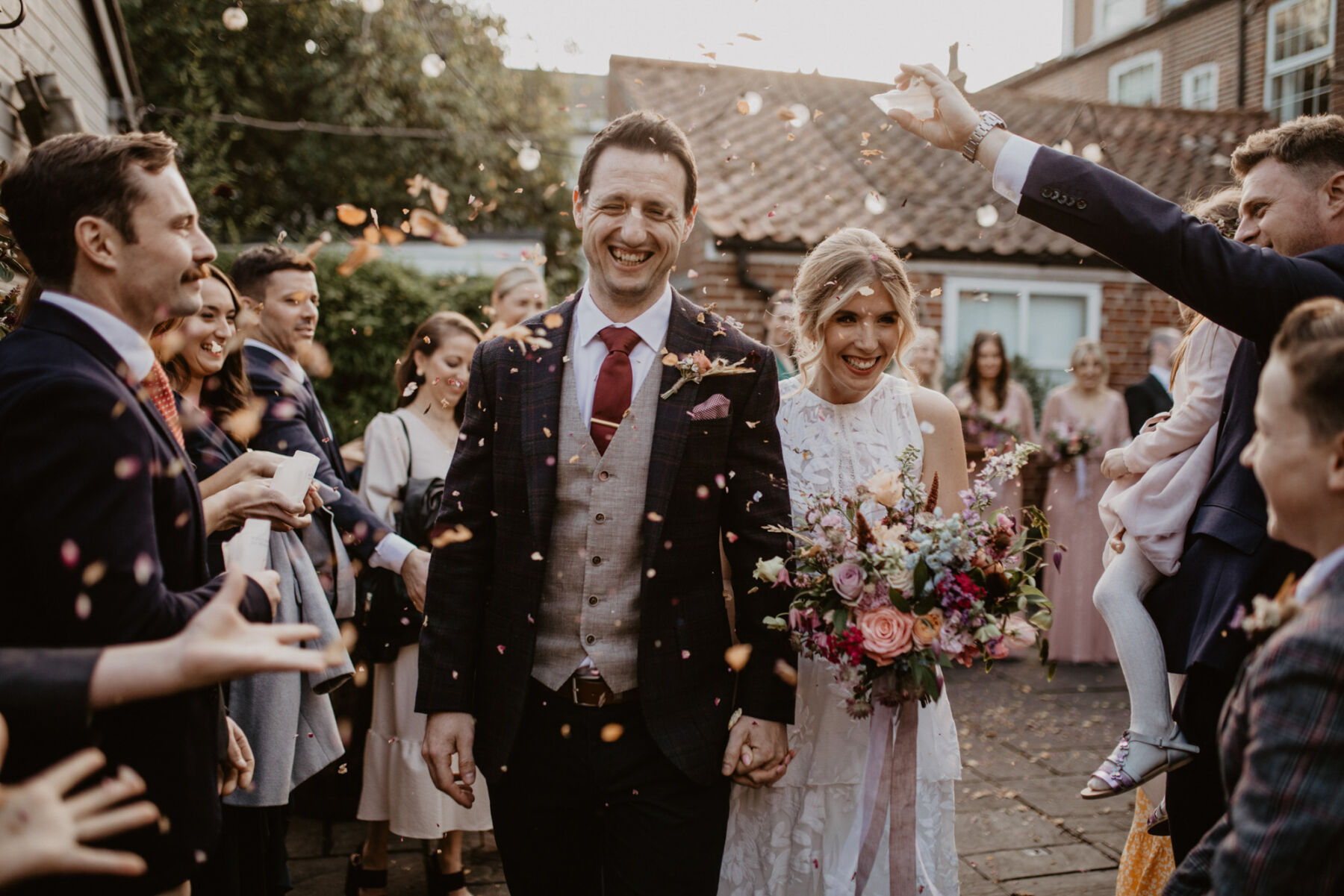 Lauren in Rembo Styling for her Flower Filled November Wedding Love My Dress UK Wedding Blog Podcast Directory Shop