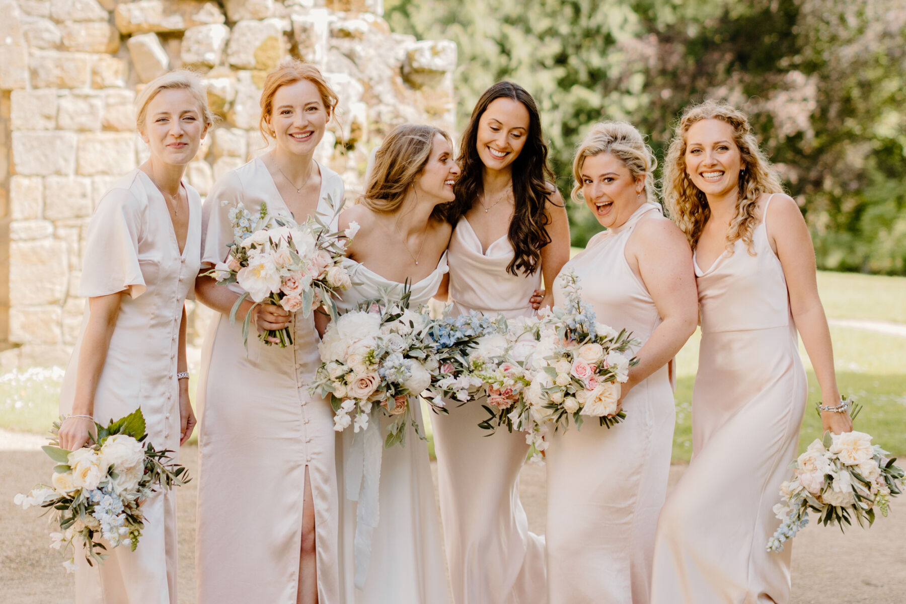 pastel bridesmaids