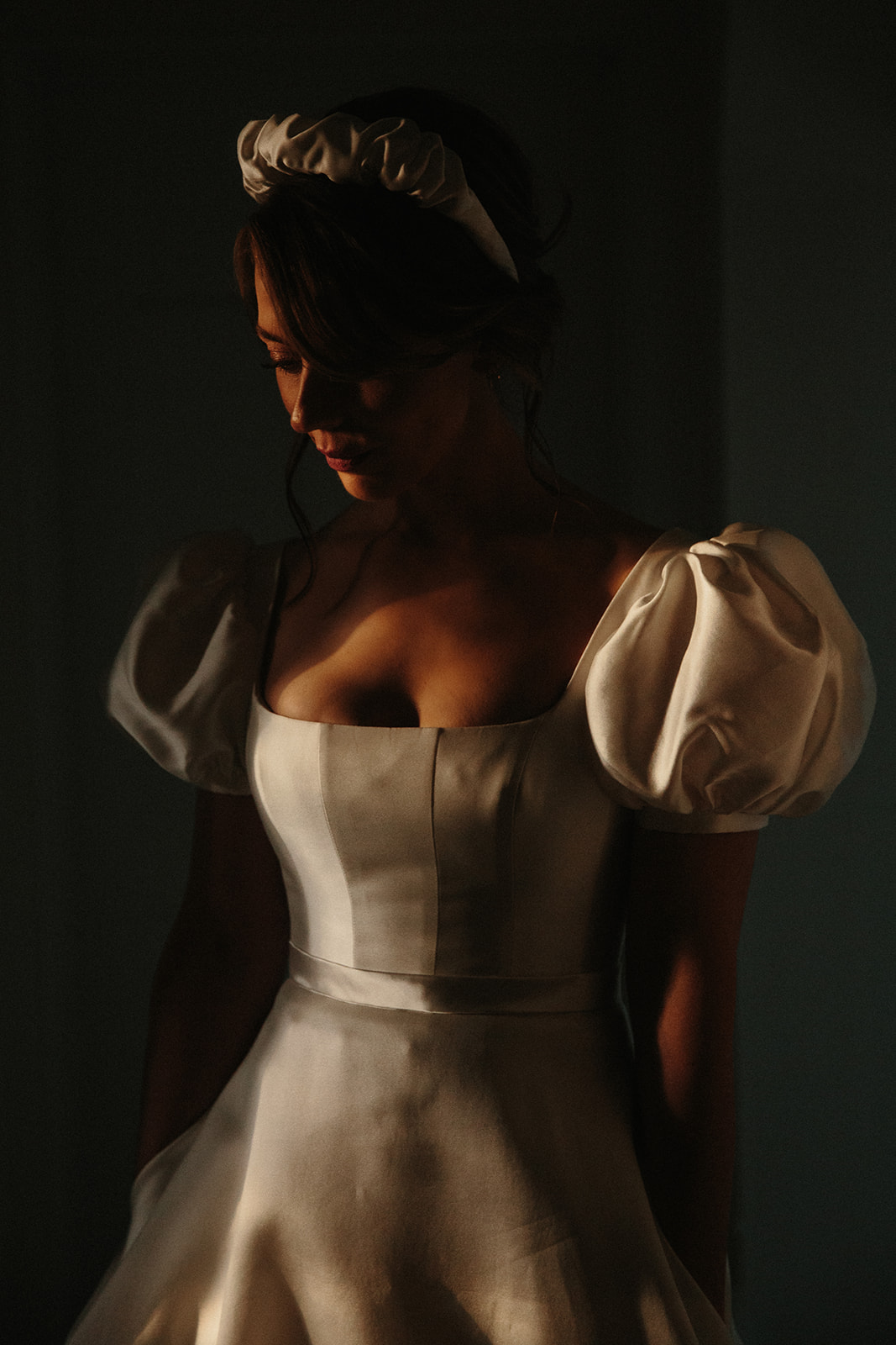 Sassi Holford puffed sleeve wedding dress