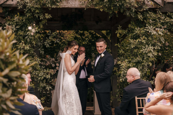 Rebecca in Made With Love Bridal for her Elegant Summer Wedding at Middleton Lodge