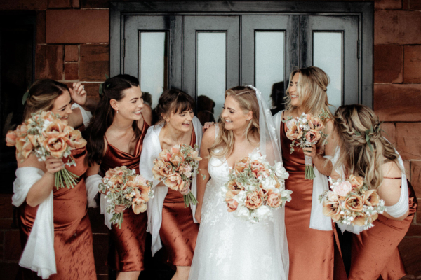 A Rainy Day Dougarie Boathouse Wedding on The Isle of Arran With Rustic Vibe & Pampas Grass