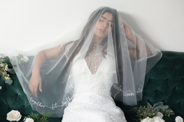 Poetry Veils: Handmade, Personalised Embroidered Wedding Veils