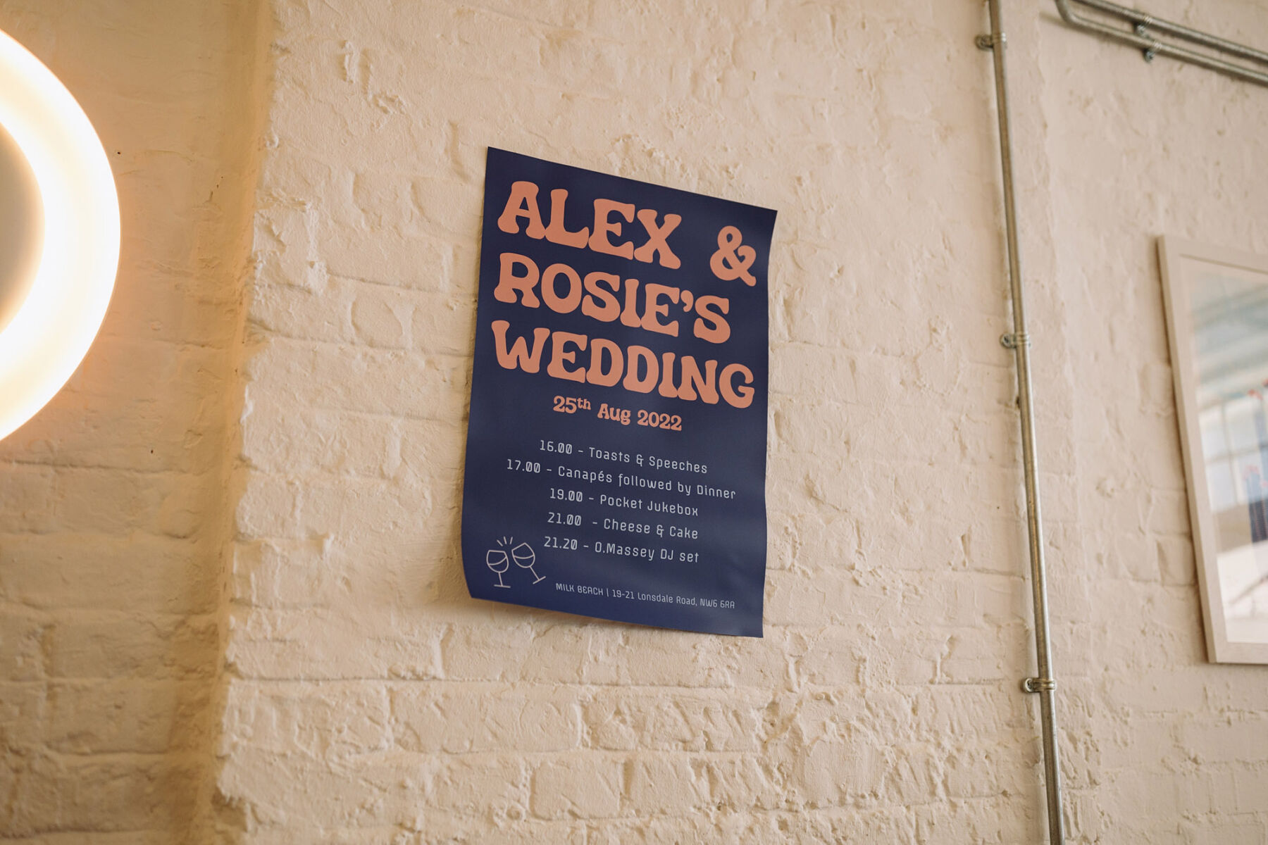 Modern wedding poster. Wolf & Co. Photography.