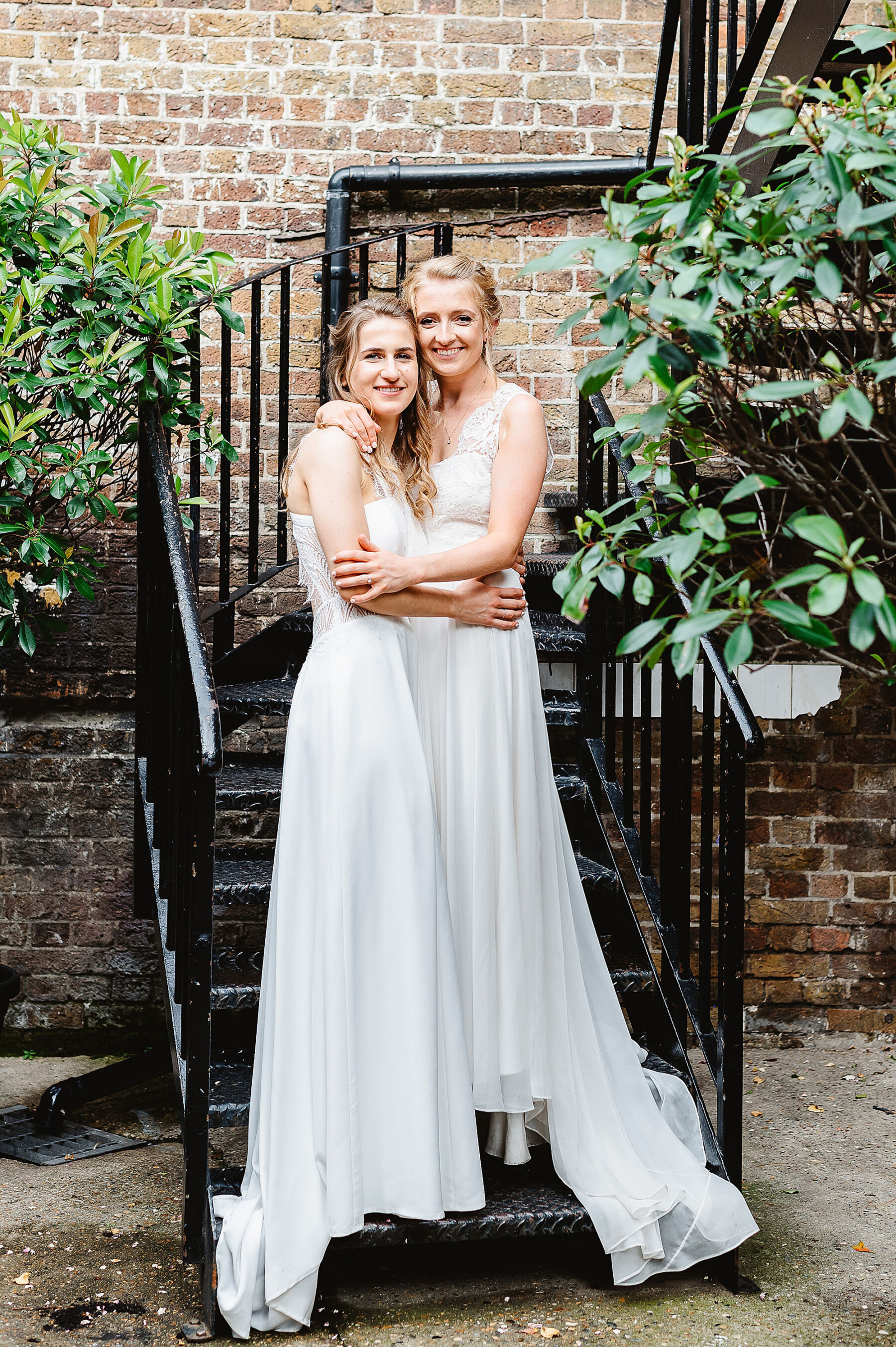 Loft Studios LGBTQ London warehouse wedding (two brides)