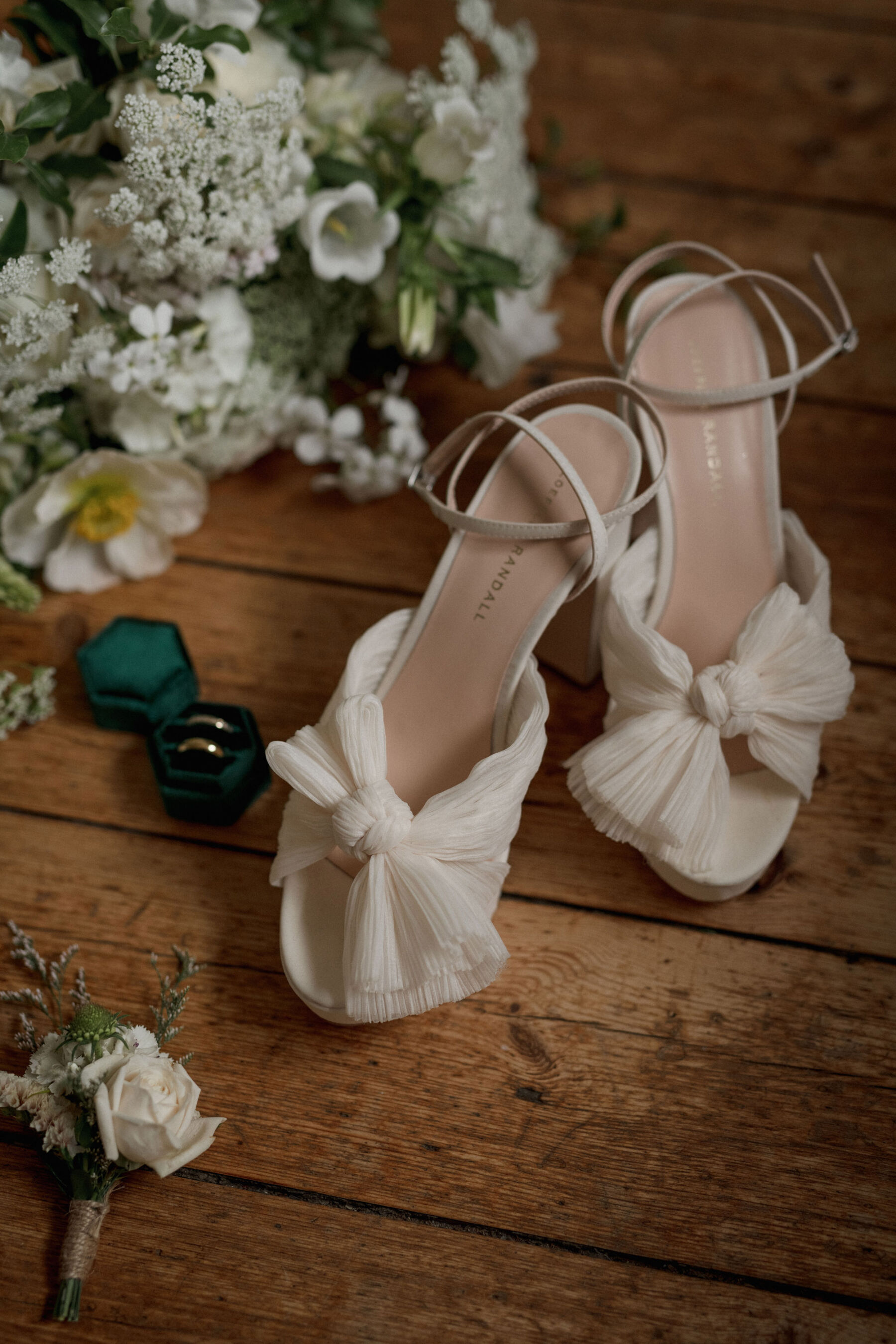 Loeffler Randal wedding shoes. Lyra & Moth Photography.