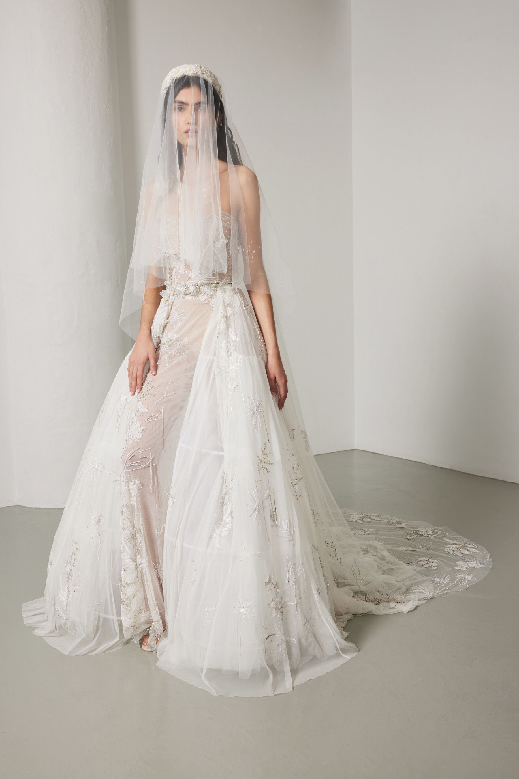 Hermione de Paula wedding dress & veil