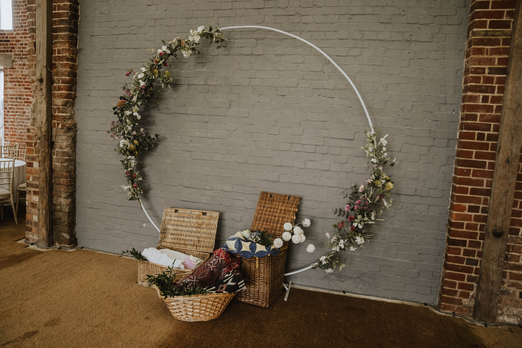 Floral Hoop wedding decor