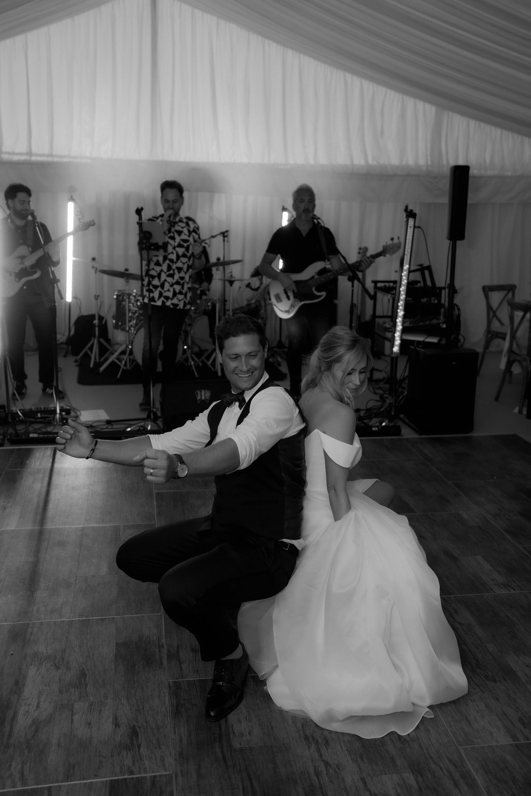 Bride and groom first dance at Broadfield wedding venue, Herefordshire
