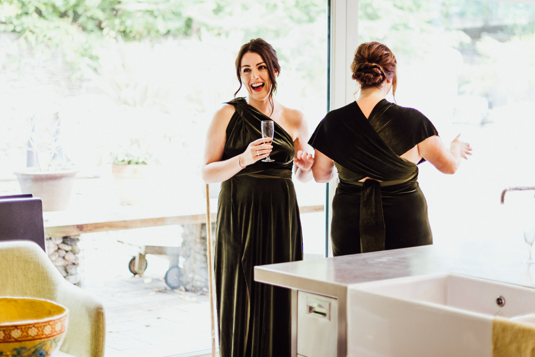 Olive green bridesmaids dresses