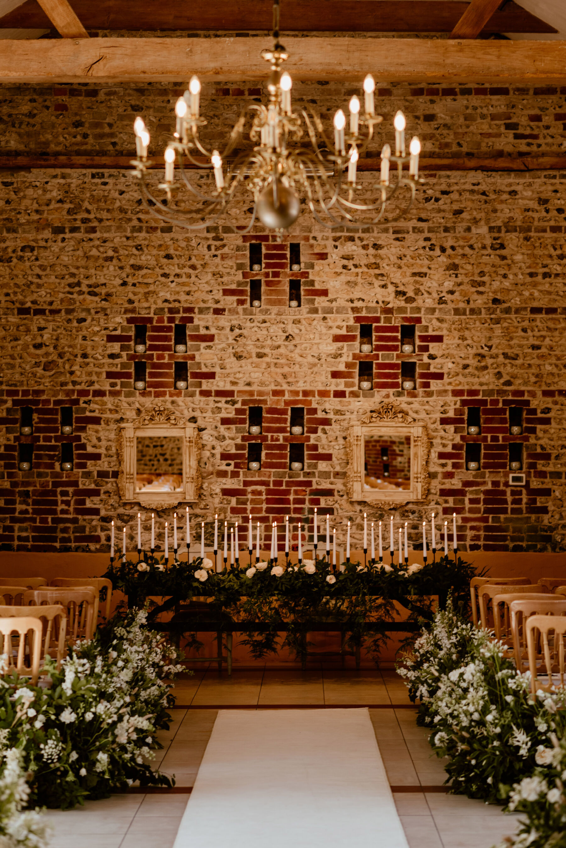 Upwaltham Barns wedding ceremony room