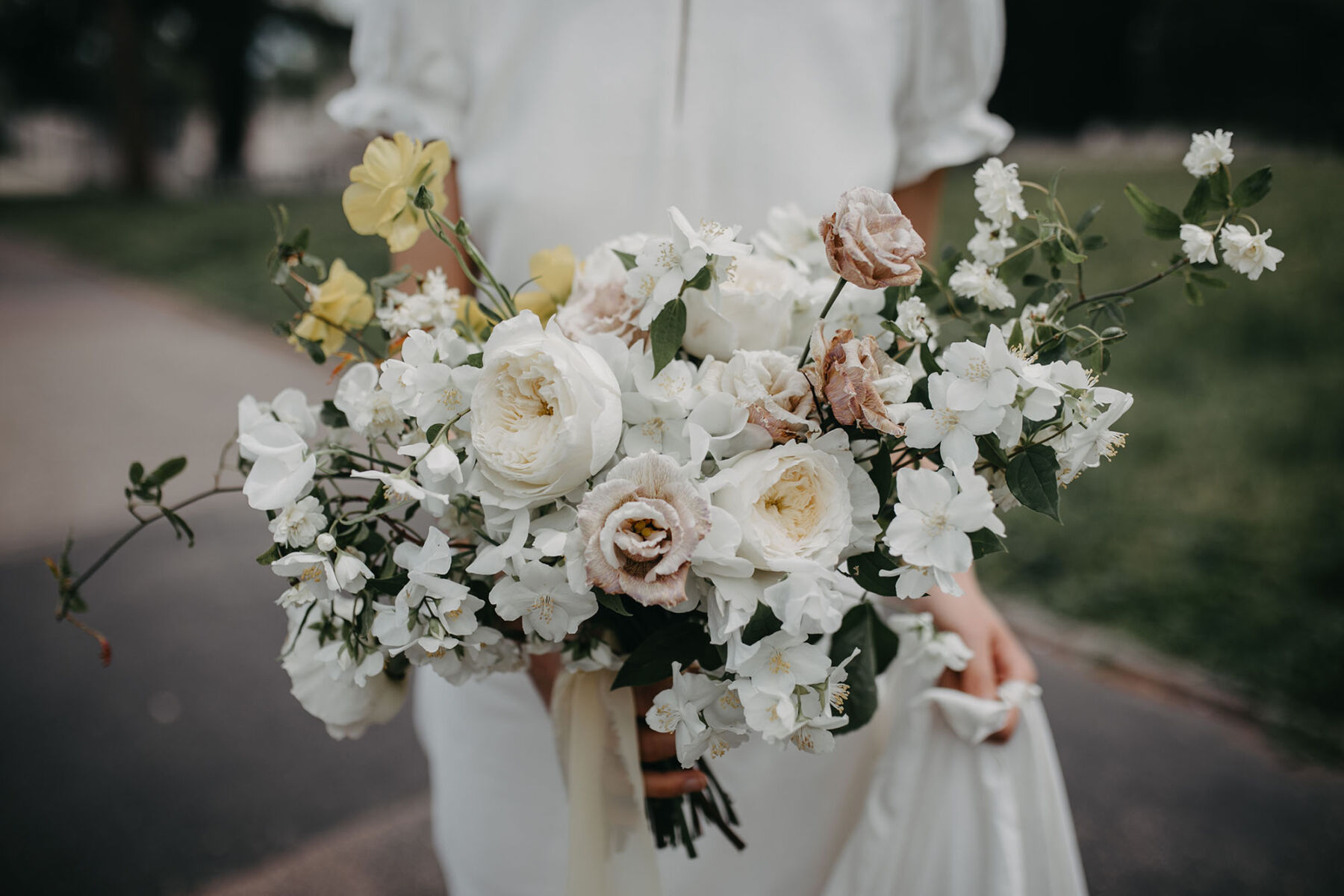 Romantic Spring seasonal wedding bouquet