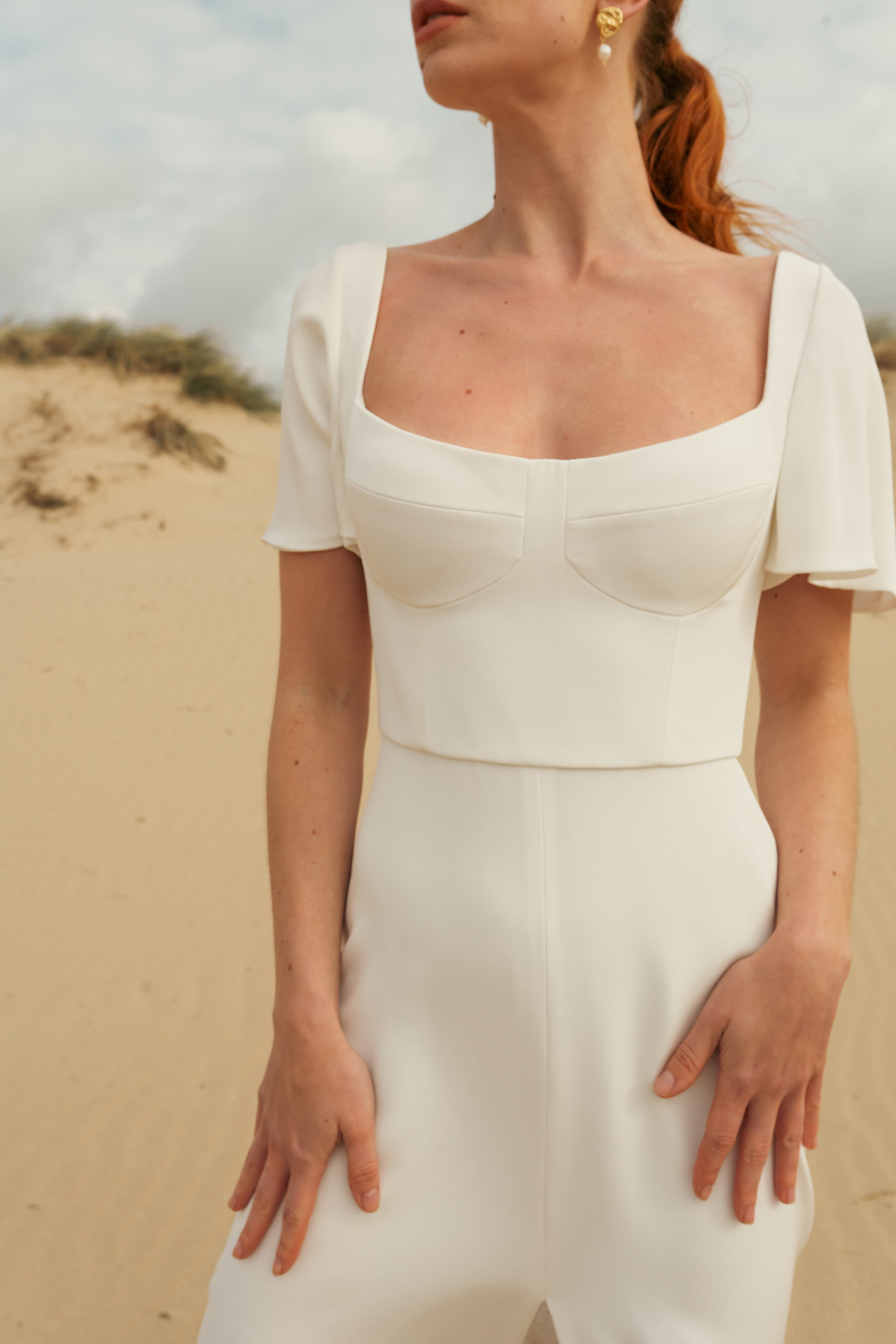 Andrea Hawkes long sleeved ethical sustainable wedding dress
