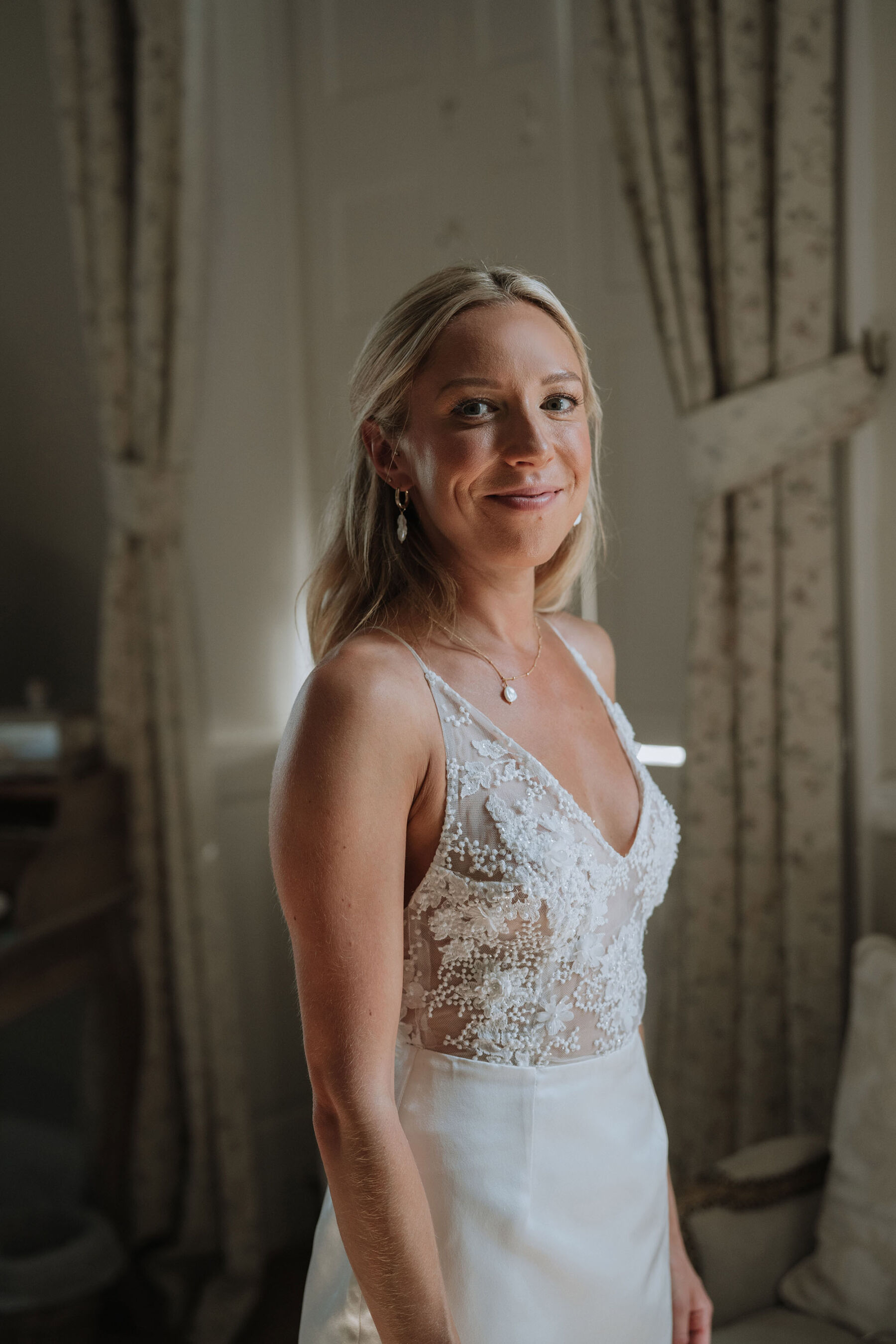 Bride wearing Kindling Bridal.