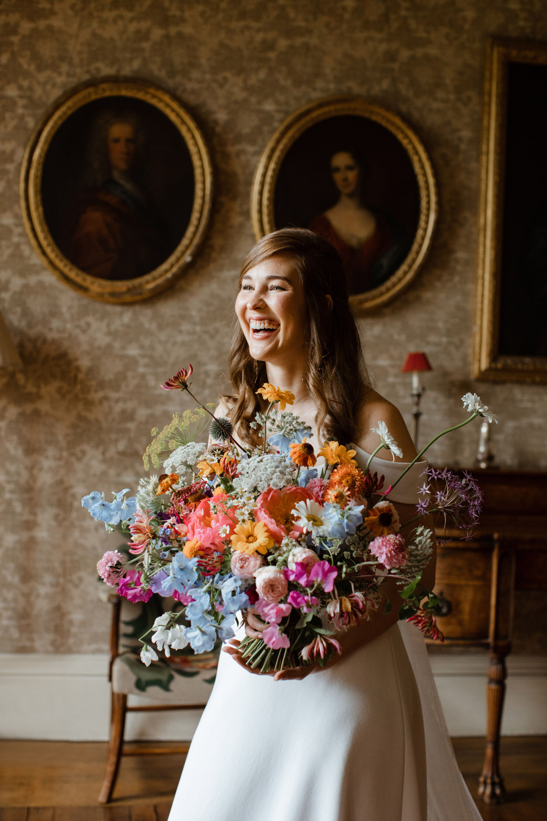Bright, bold and colourful wedding flowers