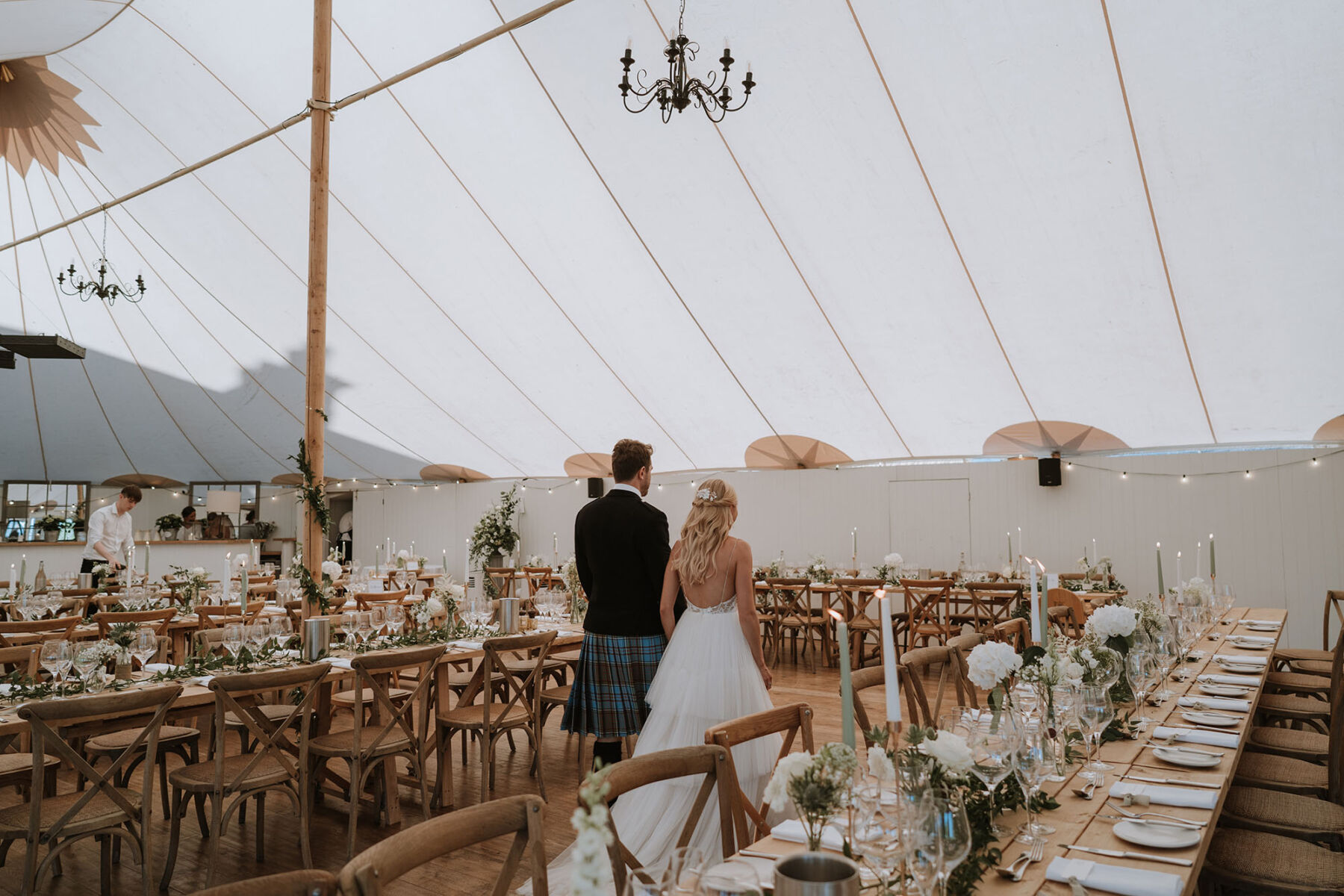 Marquee wedding reception at Middleton Lodge