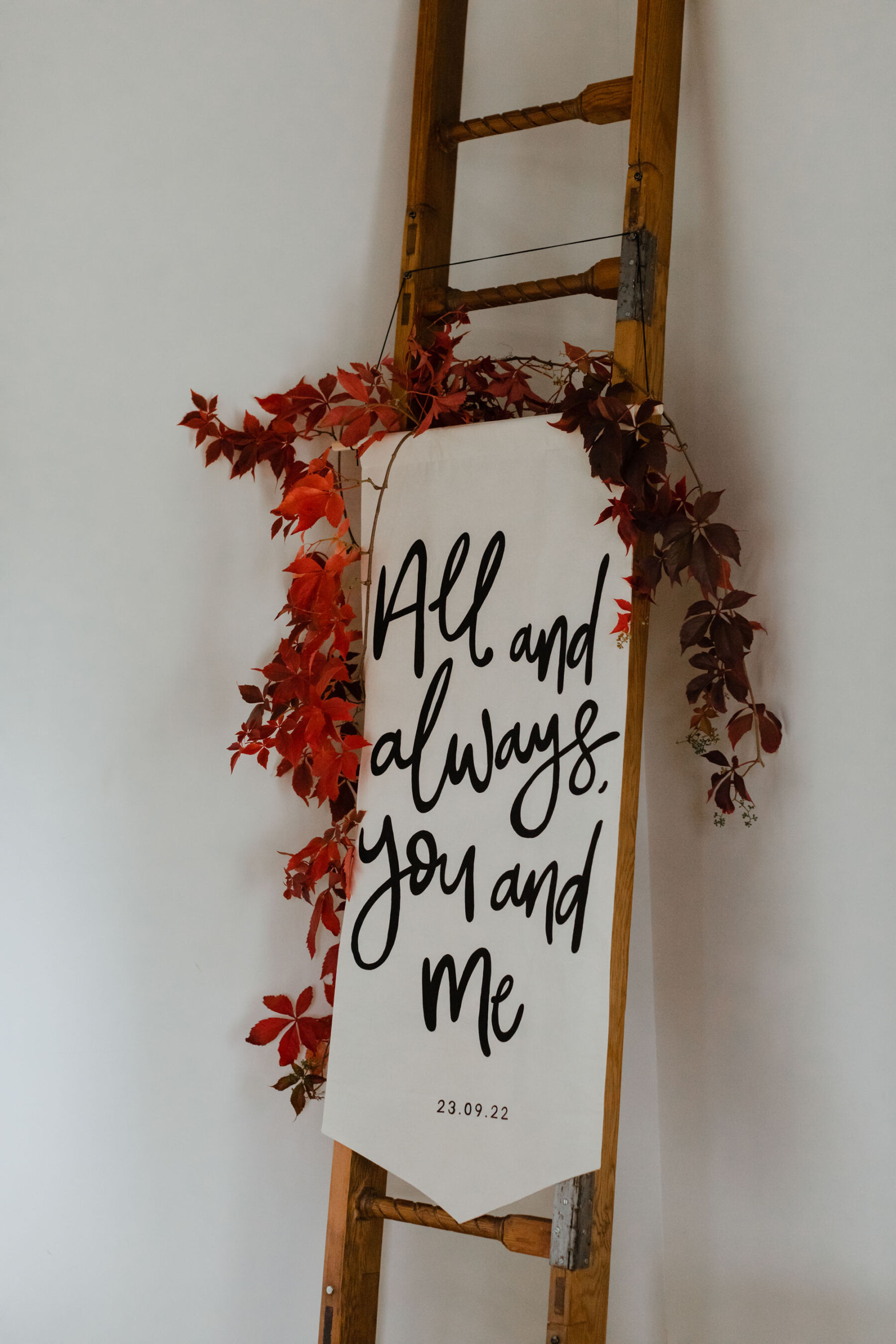 All and always you and me wedding banner