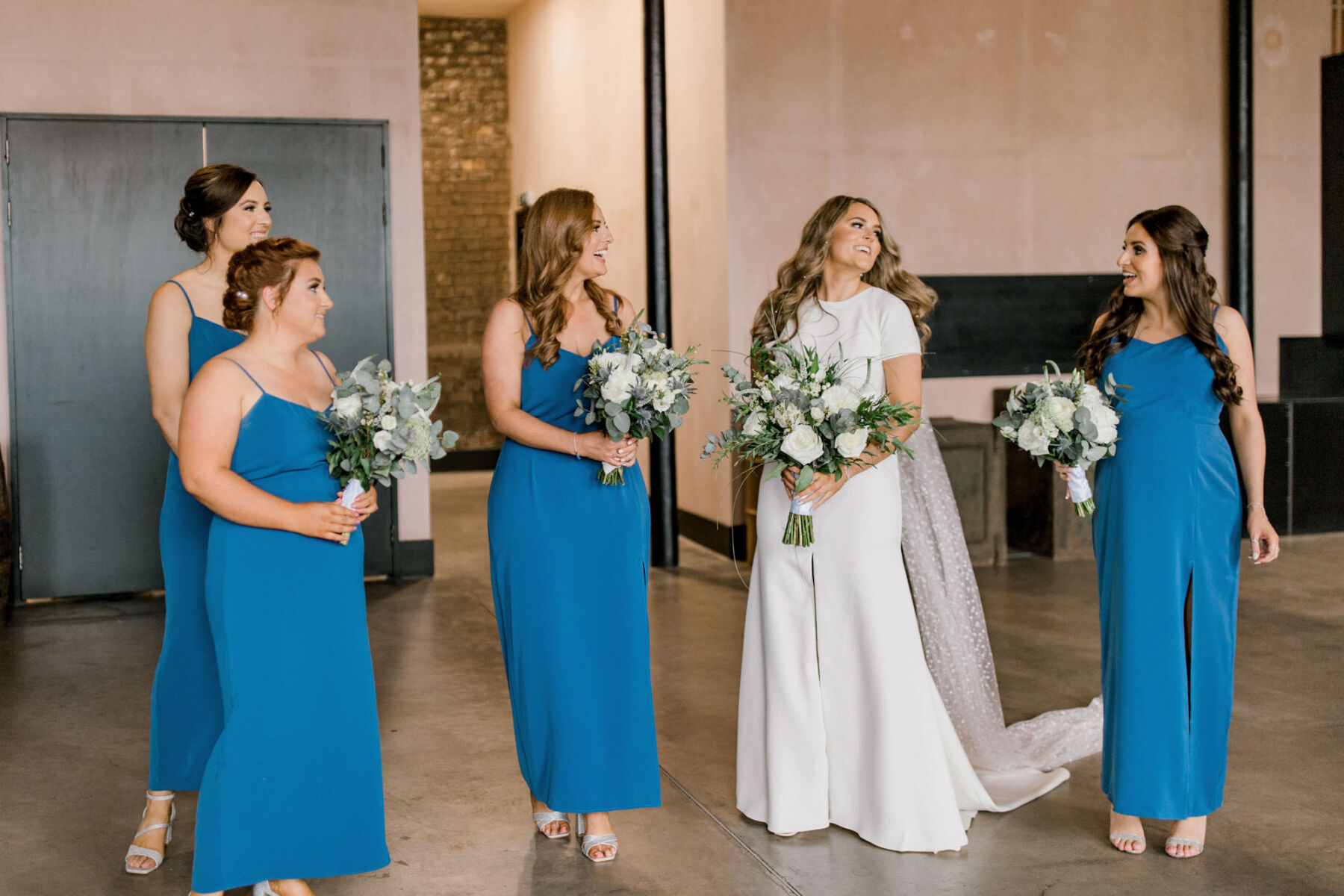Blue Silkfred bridesmaids dresses