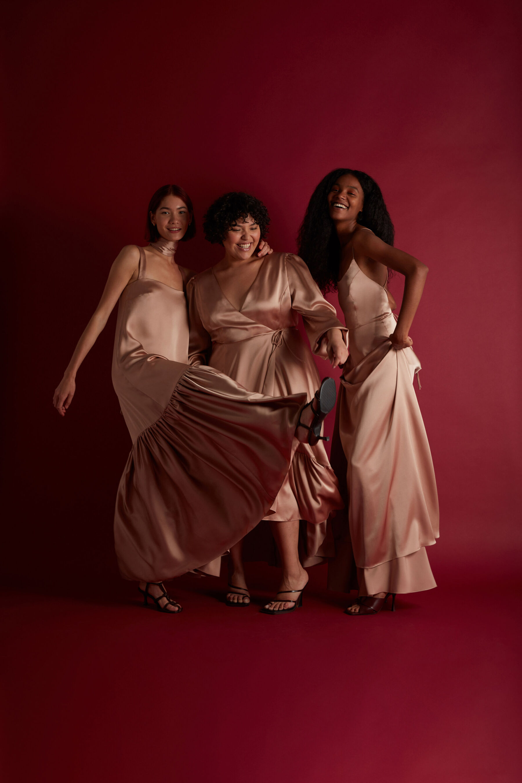 Size inclusive bridesmaids dresses by Halfpenny London