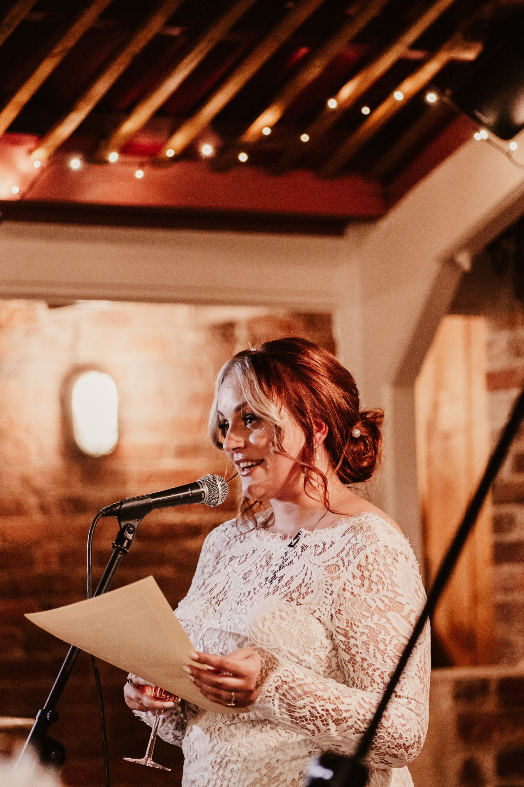 Bride giving a speech