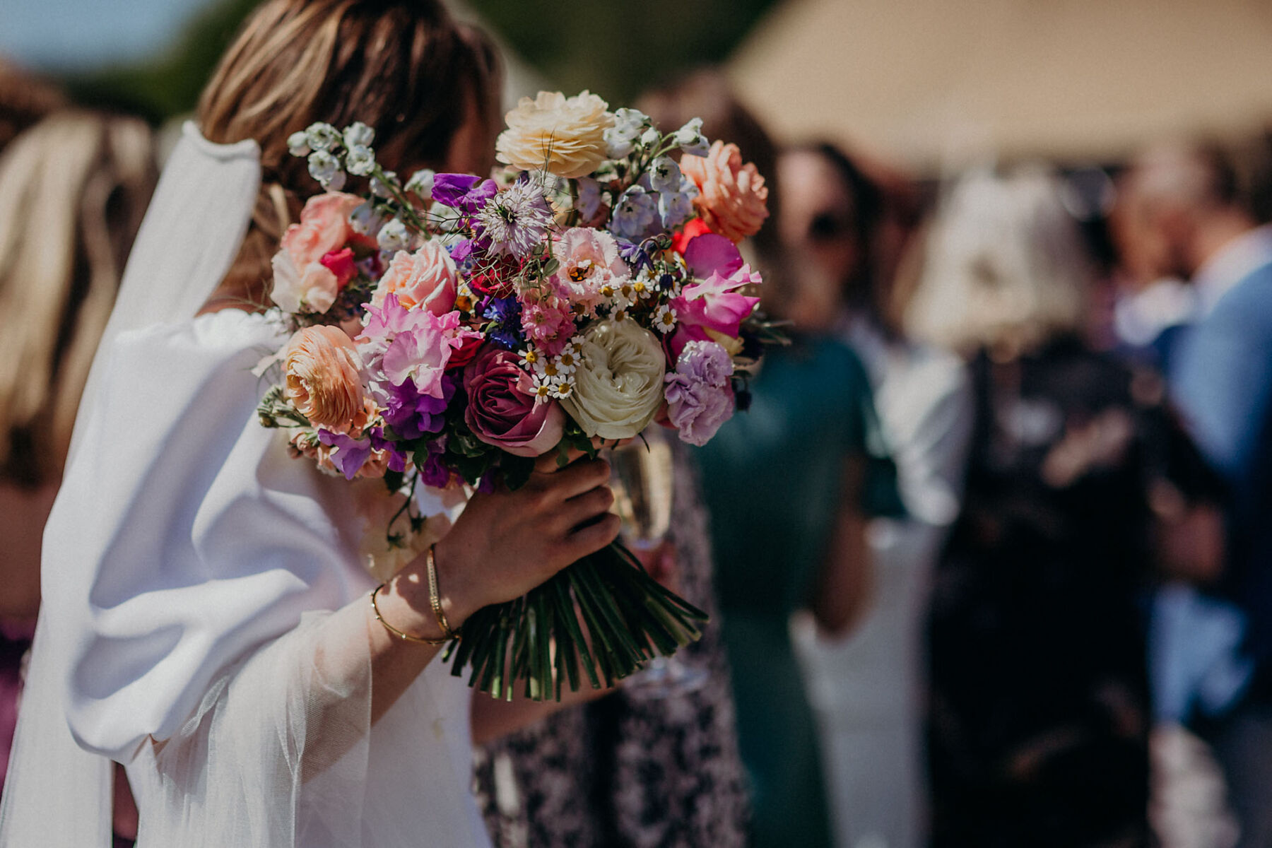 Colourful wedding bouquet