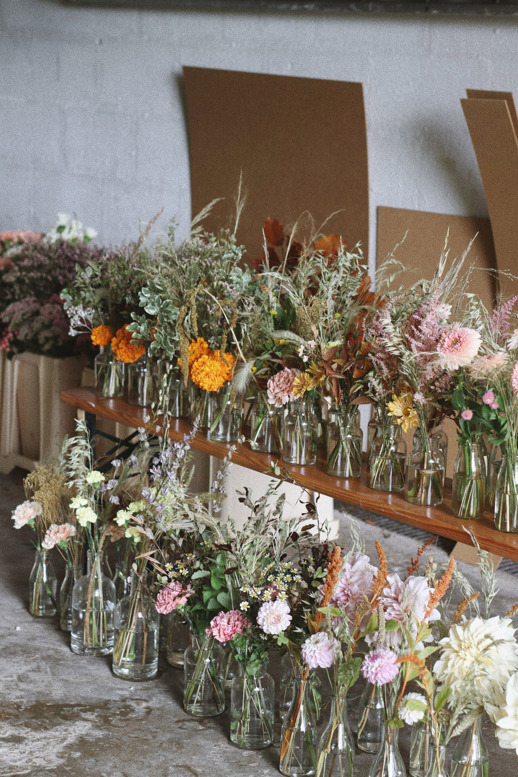Honour Farm Flowers - flowers in glass vases