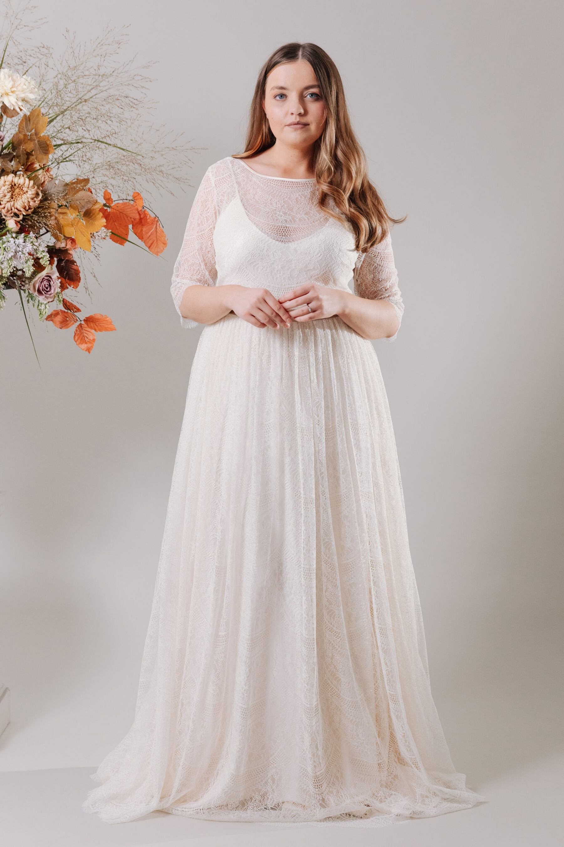Kate Beaumont curvy bride wedding dress