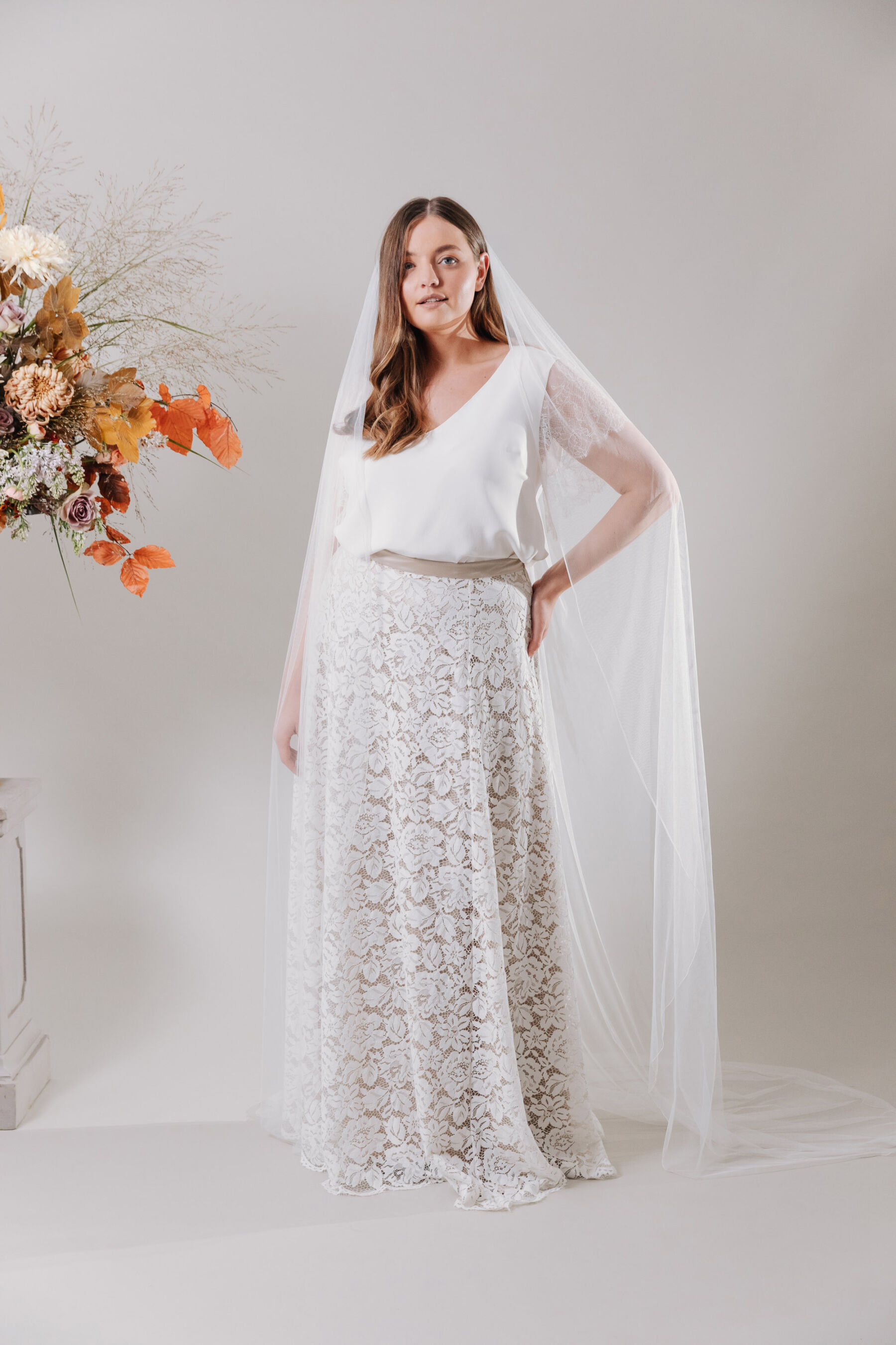 Kate Beaumont wedding dress design for fuller figured women & curvy brides