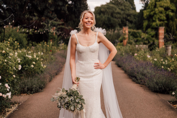 A Kyha Studios Sequin Dress for a Glamorous Summer Wedding at The Hurlingham Club