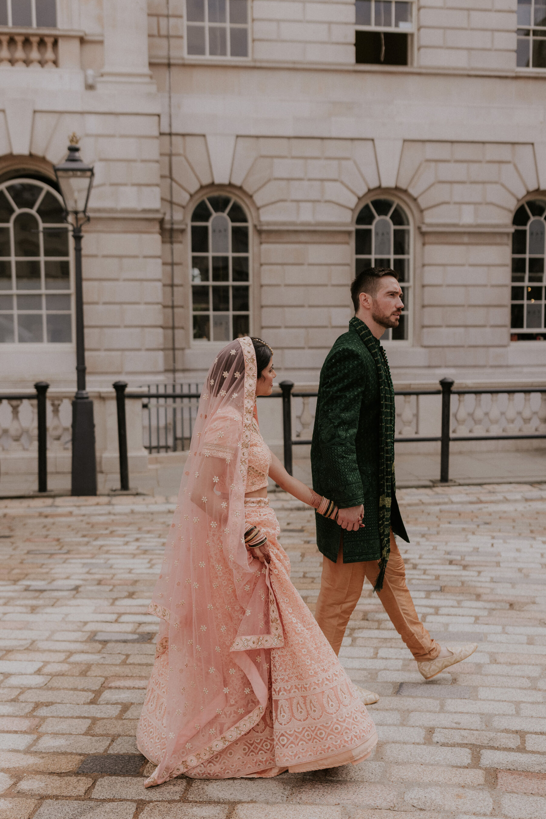 Indian bride in pink Lehenga