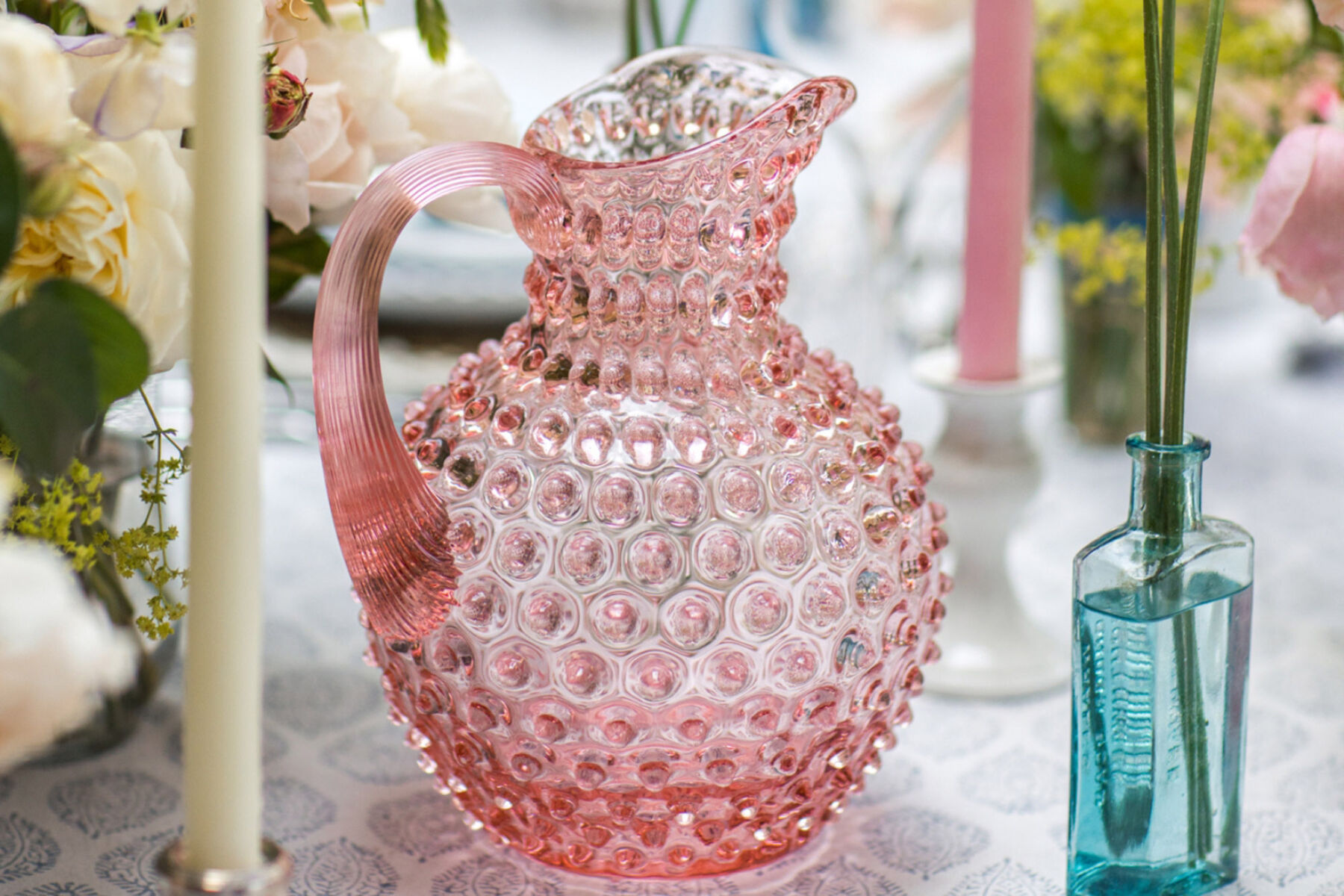 The Wedding Present Company Modern pink glass water jug