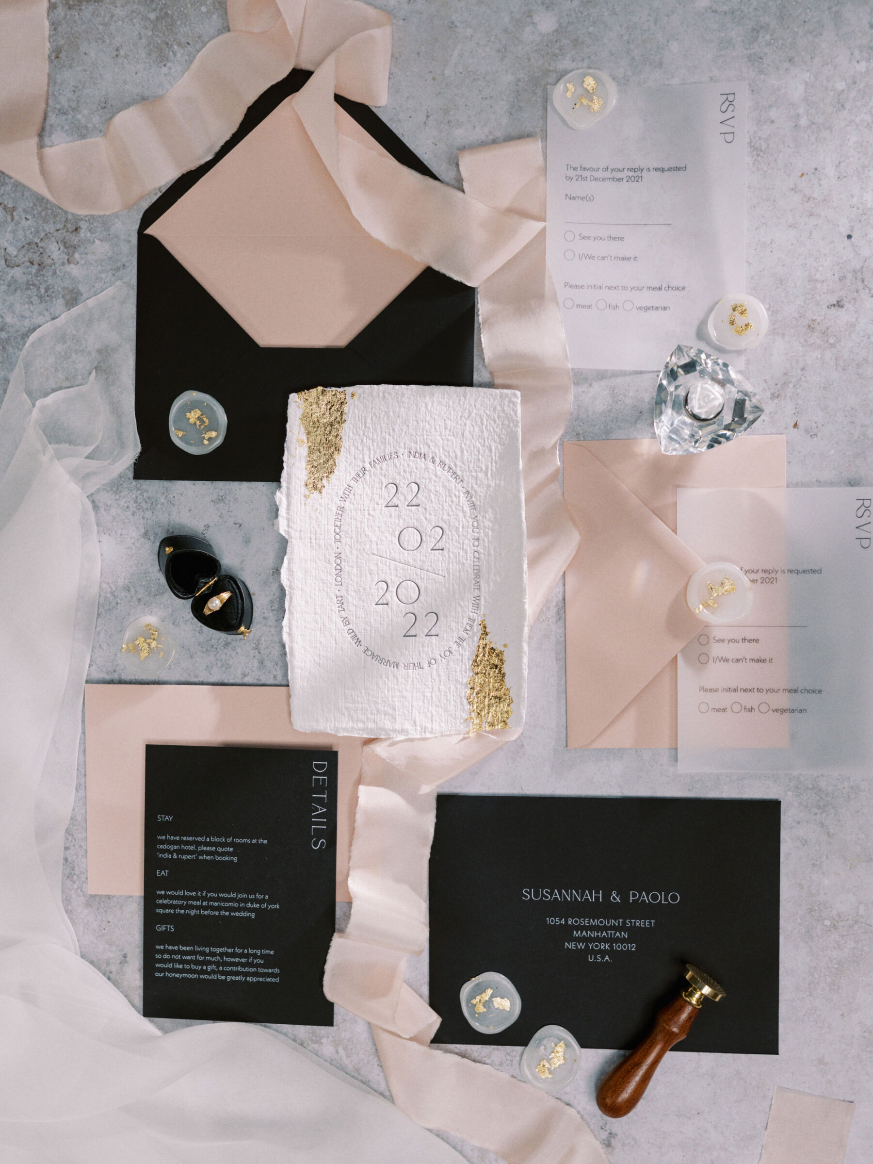 Modern wedding stationery by Ink & Paper London