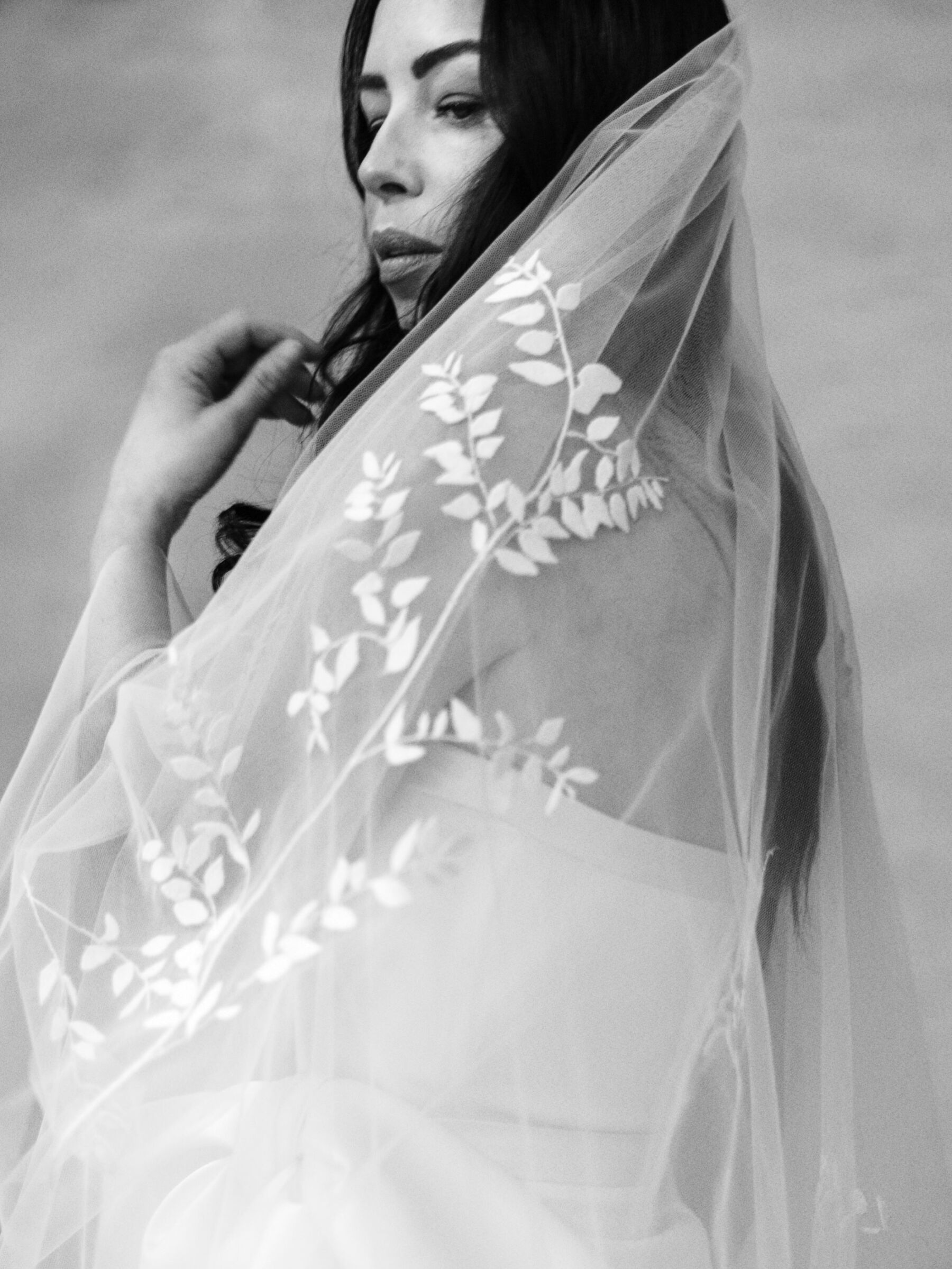 Rebecca Anne Design embroidered wedding veil