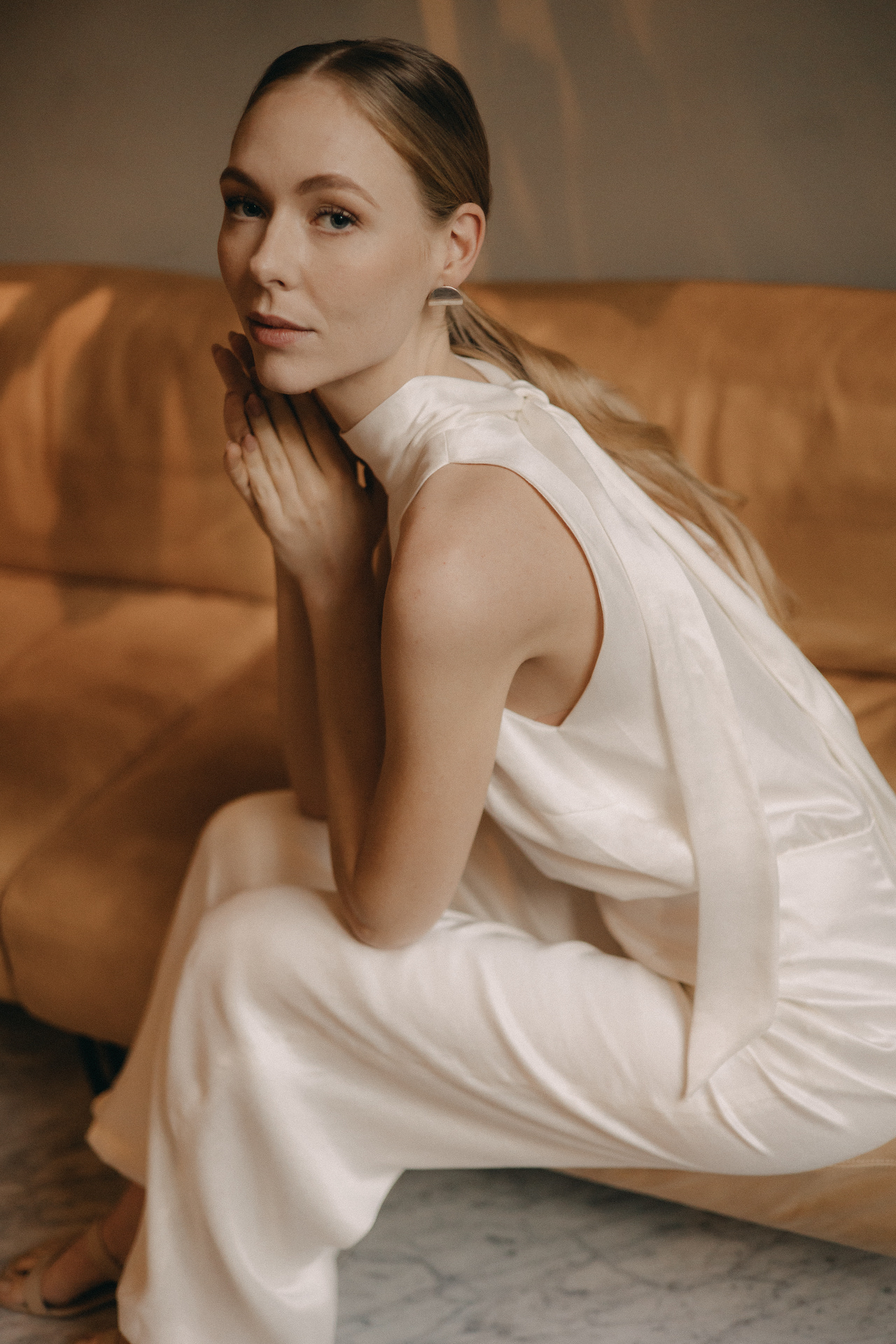 Andrea Hawkes: 10 Years of Slow, Sustainable, Luxurious and Considered British Bridal Fashion 33 Andrea Hawkes ethical silk bridal jumpsuit