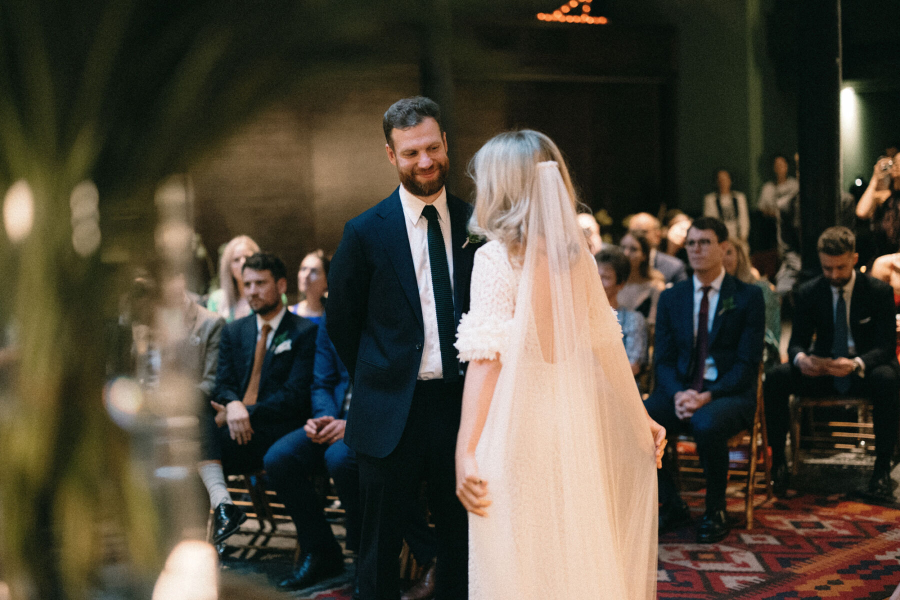 Bride wearing Immacle wedding dress. Rebecca Rees Photography.