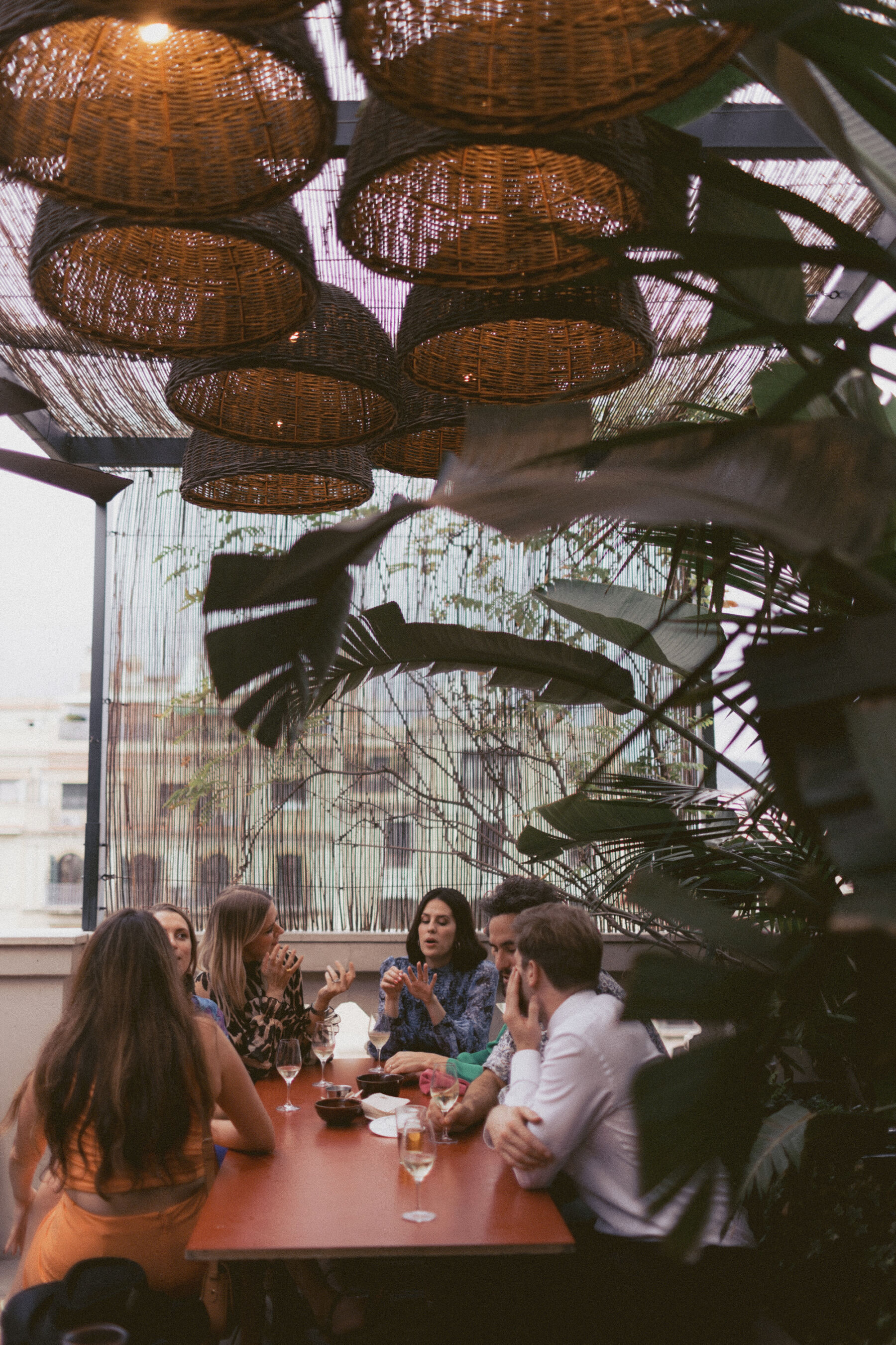 Roof top bar at Casa Bonay Barcelona. Rebecca Rees Photography.