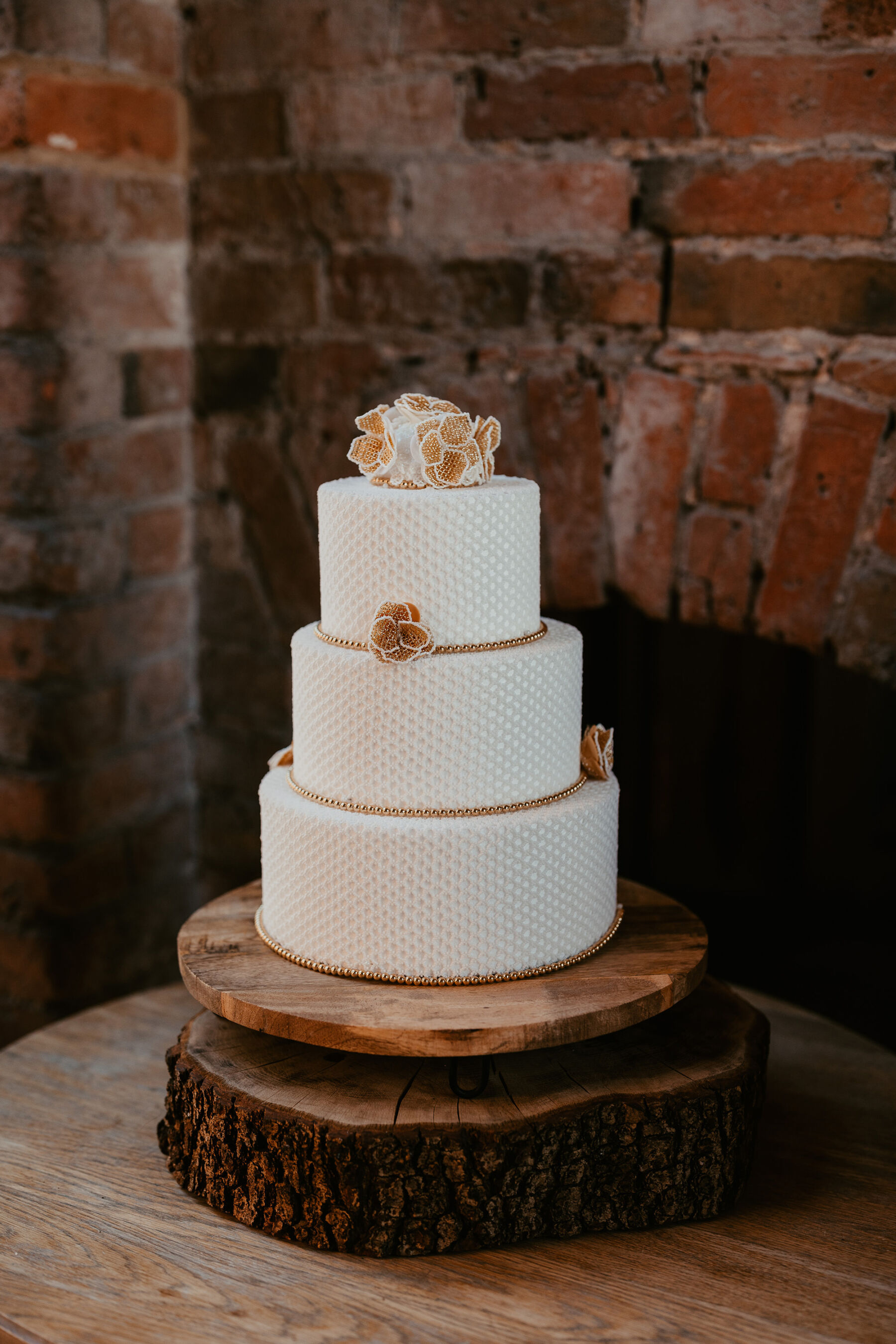 A Deeply Personal and Emotional Wedding at Shustoke Barn for Sophie & Prash 29 Beaded Wedding Cake
