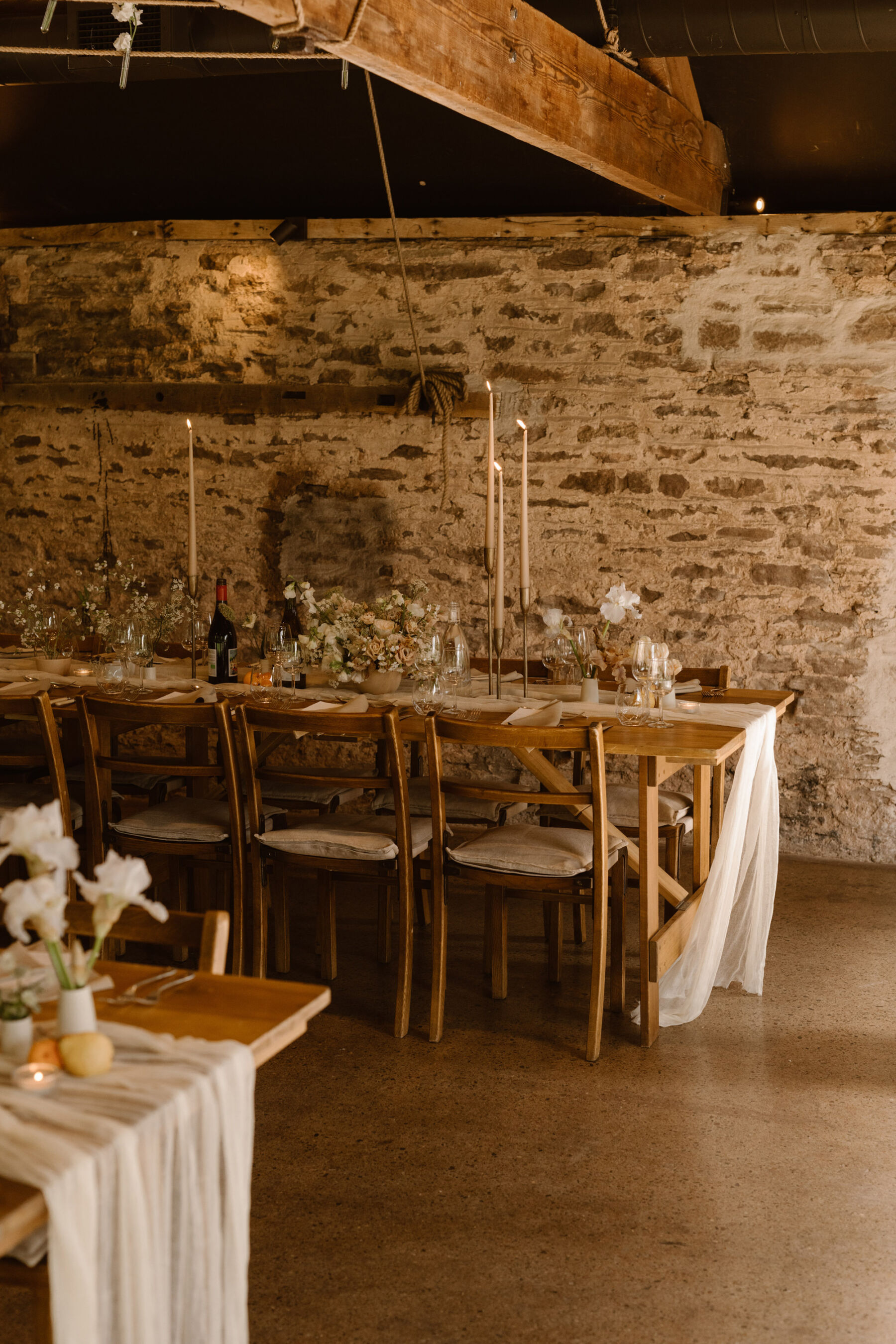 A Look Inside Dewsall Court Country House, A Family Run Wedding Venue in Herefordshire 26 Dewsall Court barn wedding reception. Agnes Black Photography.