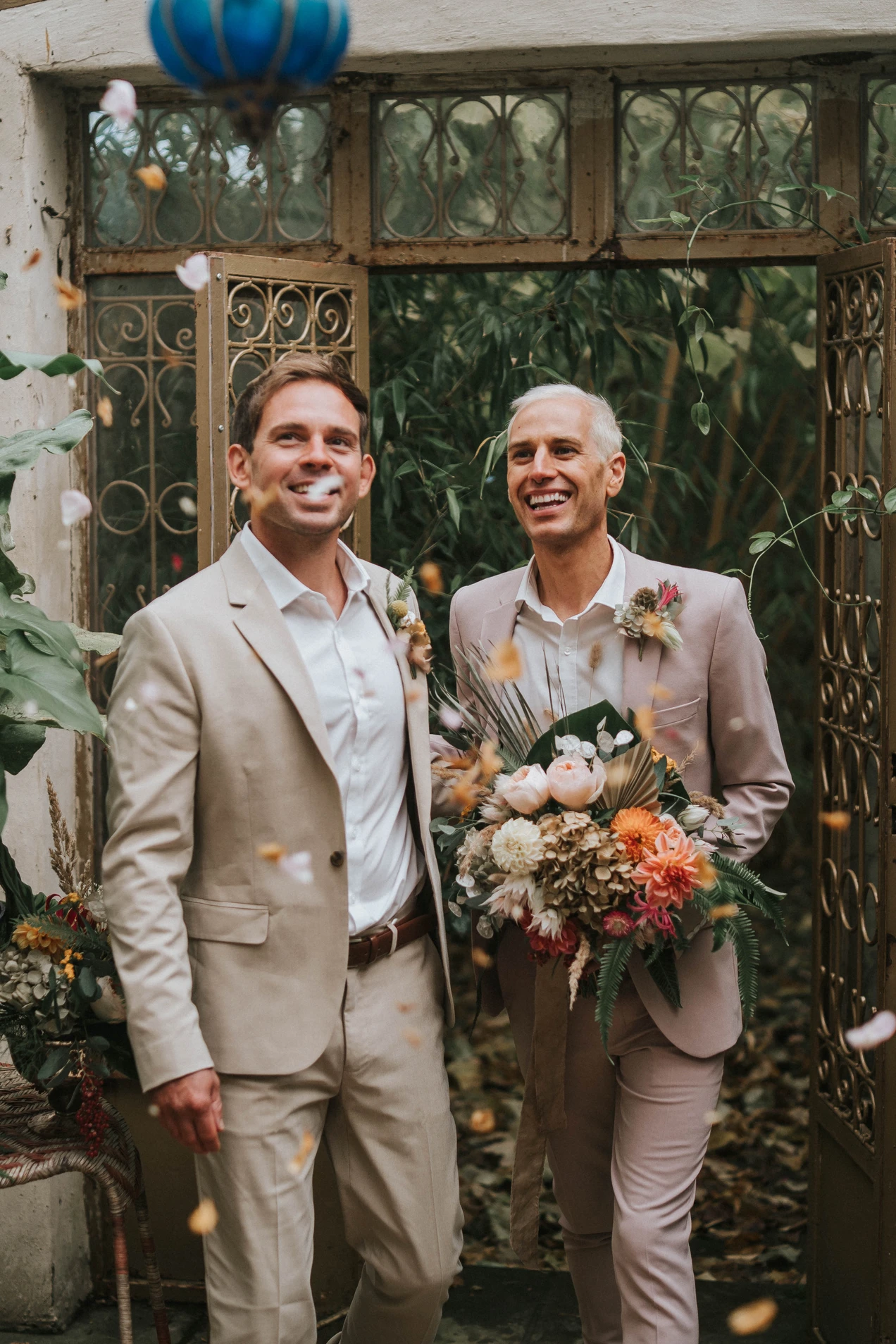 Same sex wedding - two grooms. Visit eucalyptusevents.co.uk.