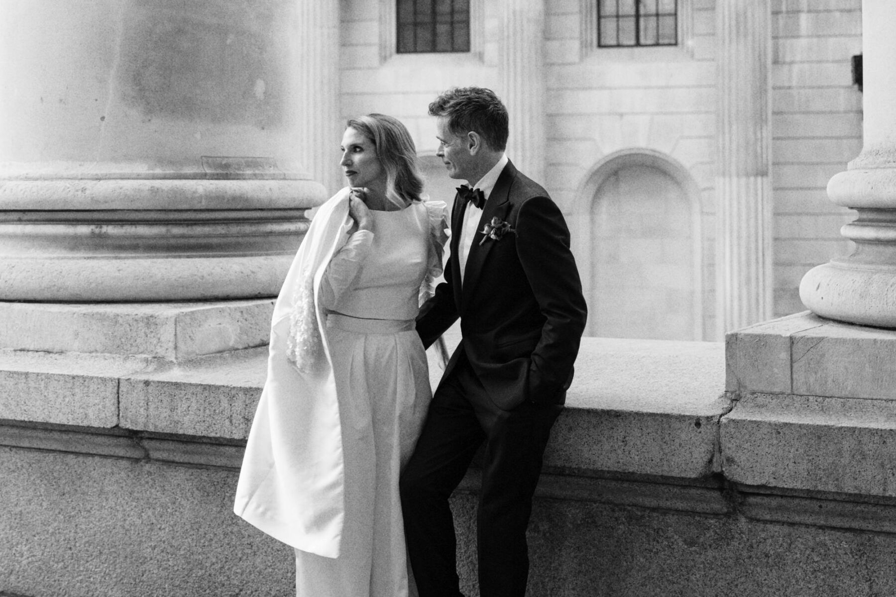 Peter Lindbergh inspired wedding editorial The Ned London