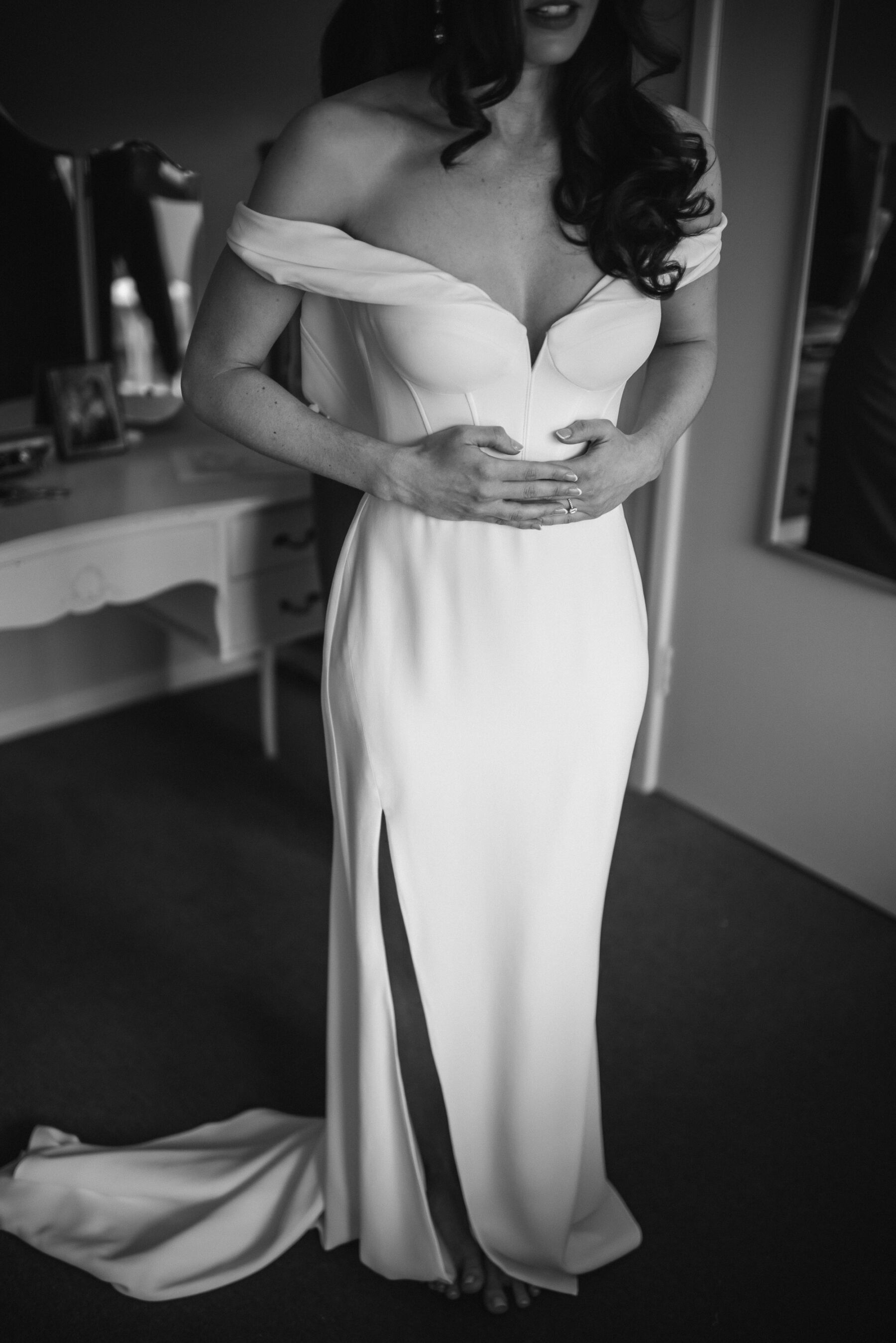 Bride wears Roxy by Suzanne Neville. The Shannons Photography.