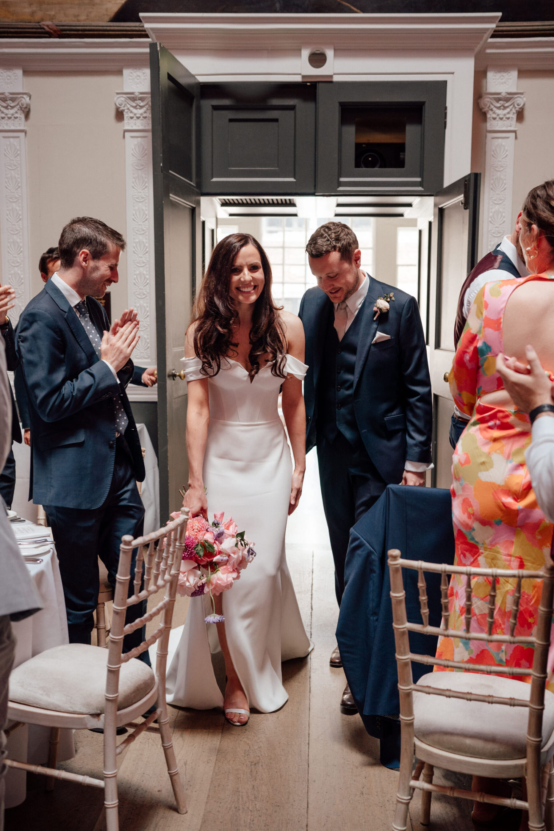 RSA House wedding, London. Bride wears Suzanne Neville.The Shannons Photography.
