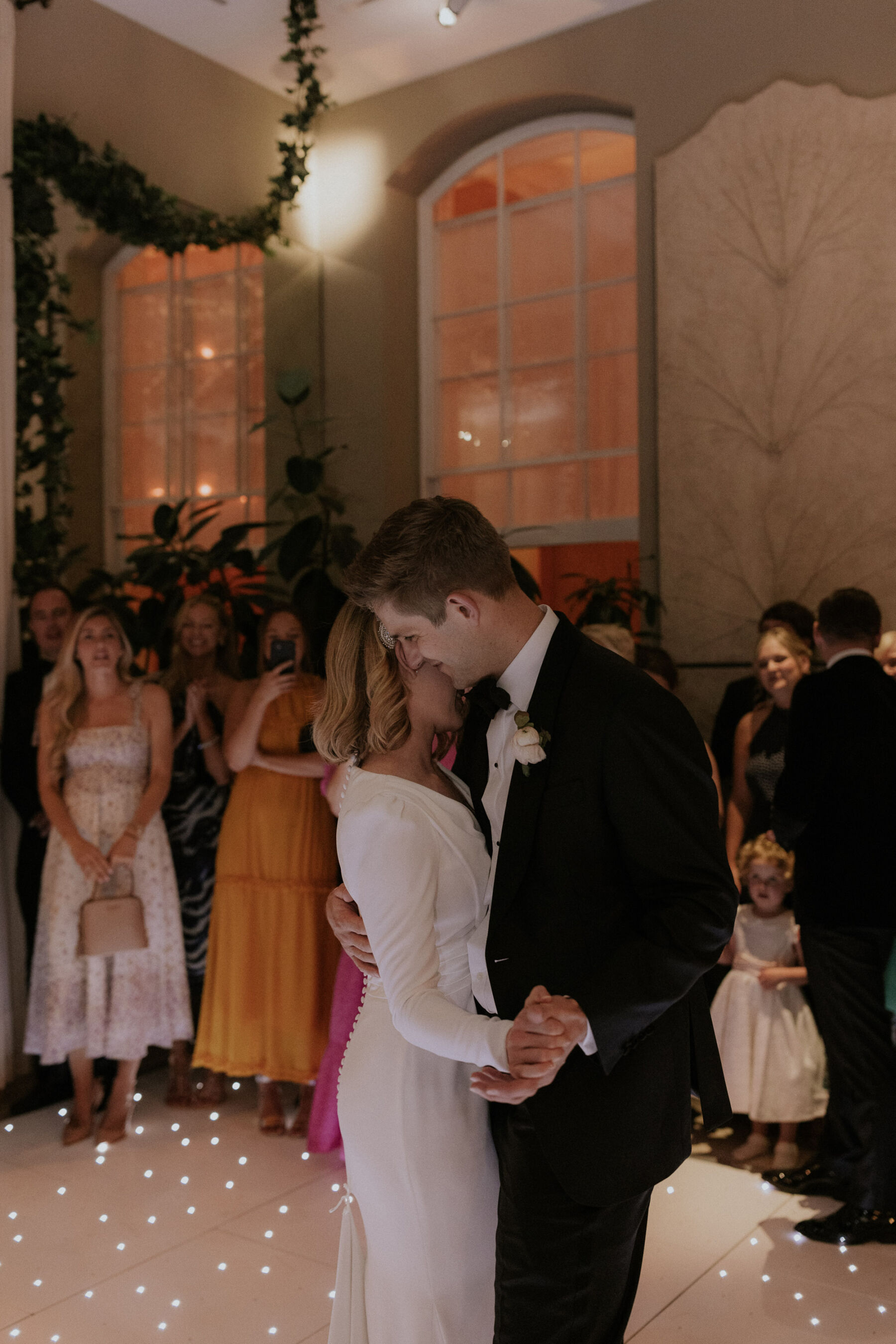 Bride and groom intimately dancing. Maja Tsolo Photography.