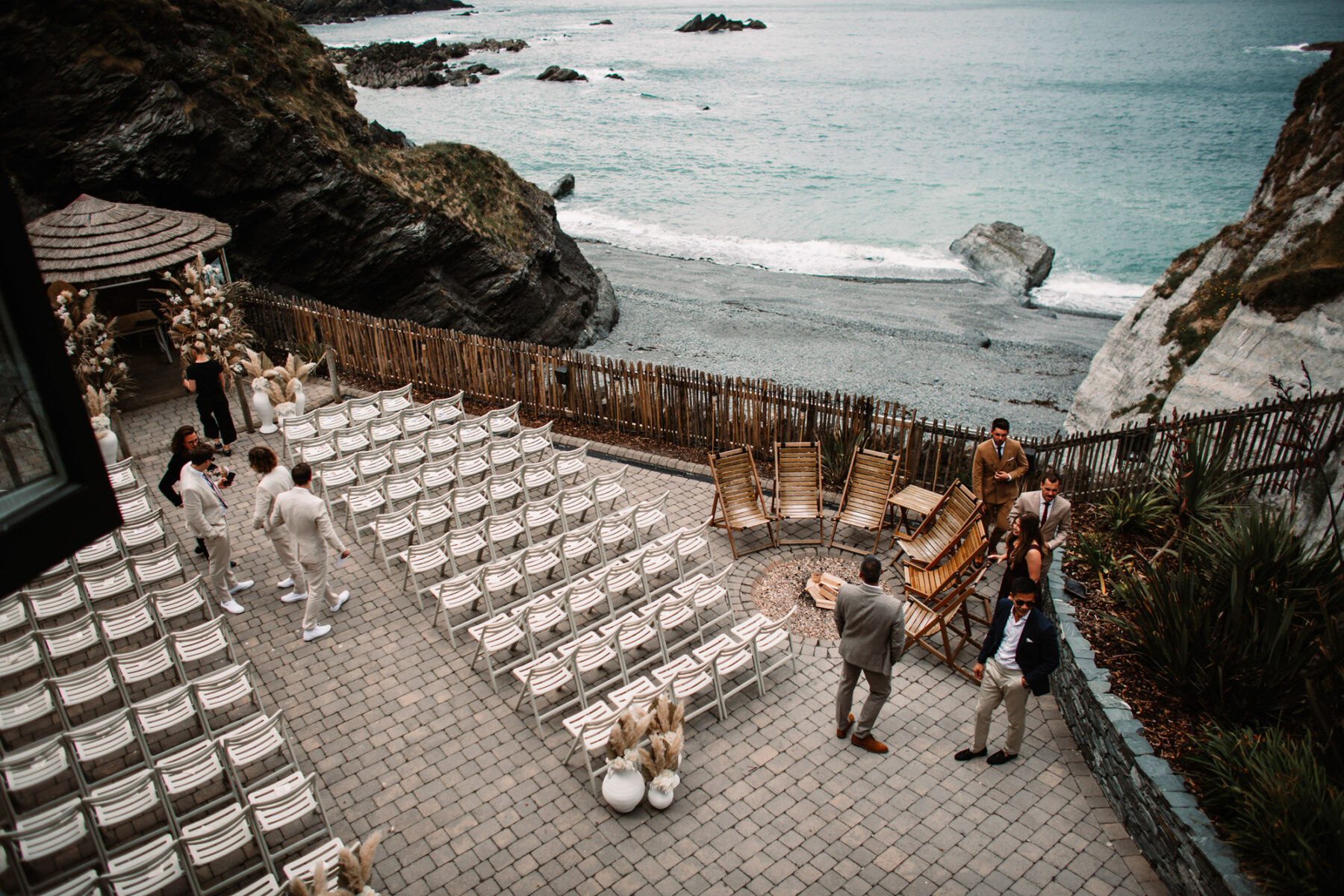 A Devon Wedding with a Sea View for Georgie in Grace Loves Lace 9 Tunnels Beaches wedding venue, Devon