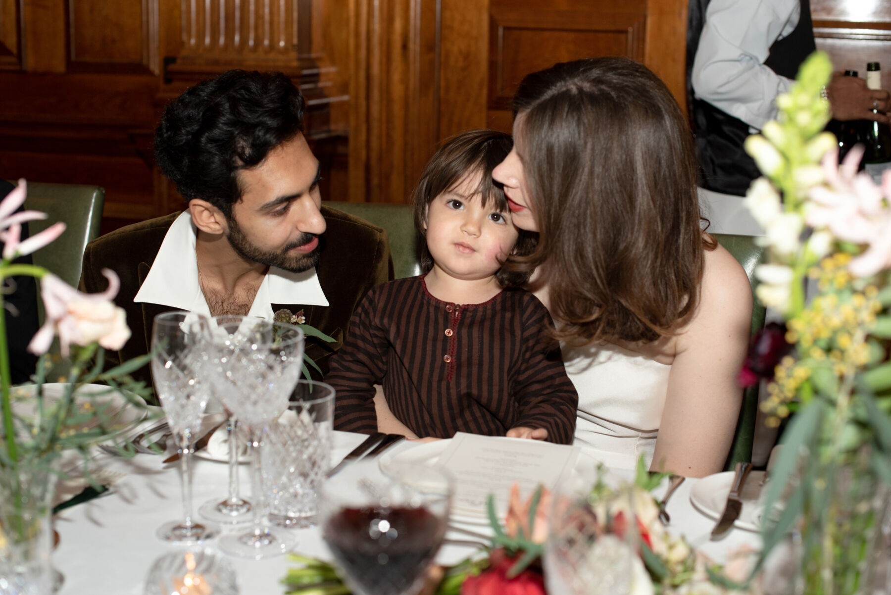 A Jessica Bennet Gown & Christopher Kane Feather Veil for a Stylish Modern Wedding at The Ned 40 Cute little boy at a wedding