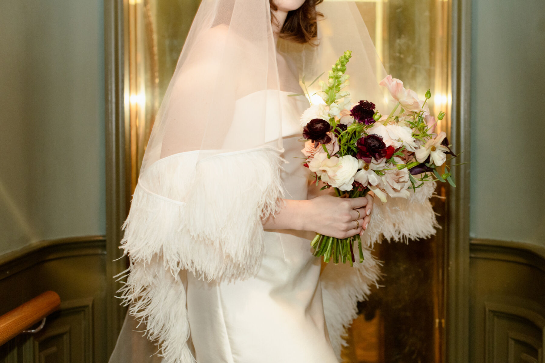 Christopher Kane feather veil