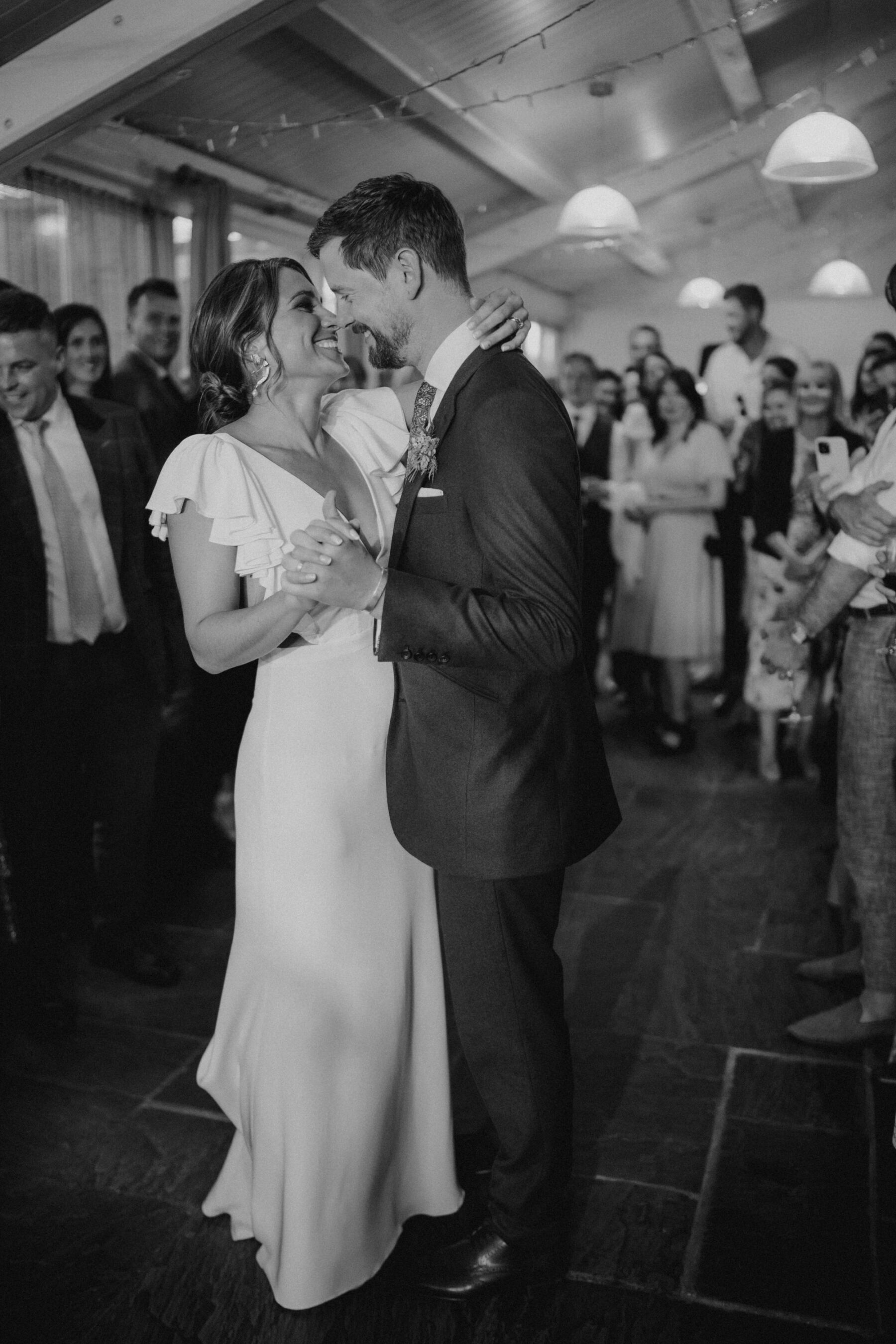Bride and groom taking the first dance