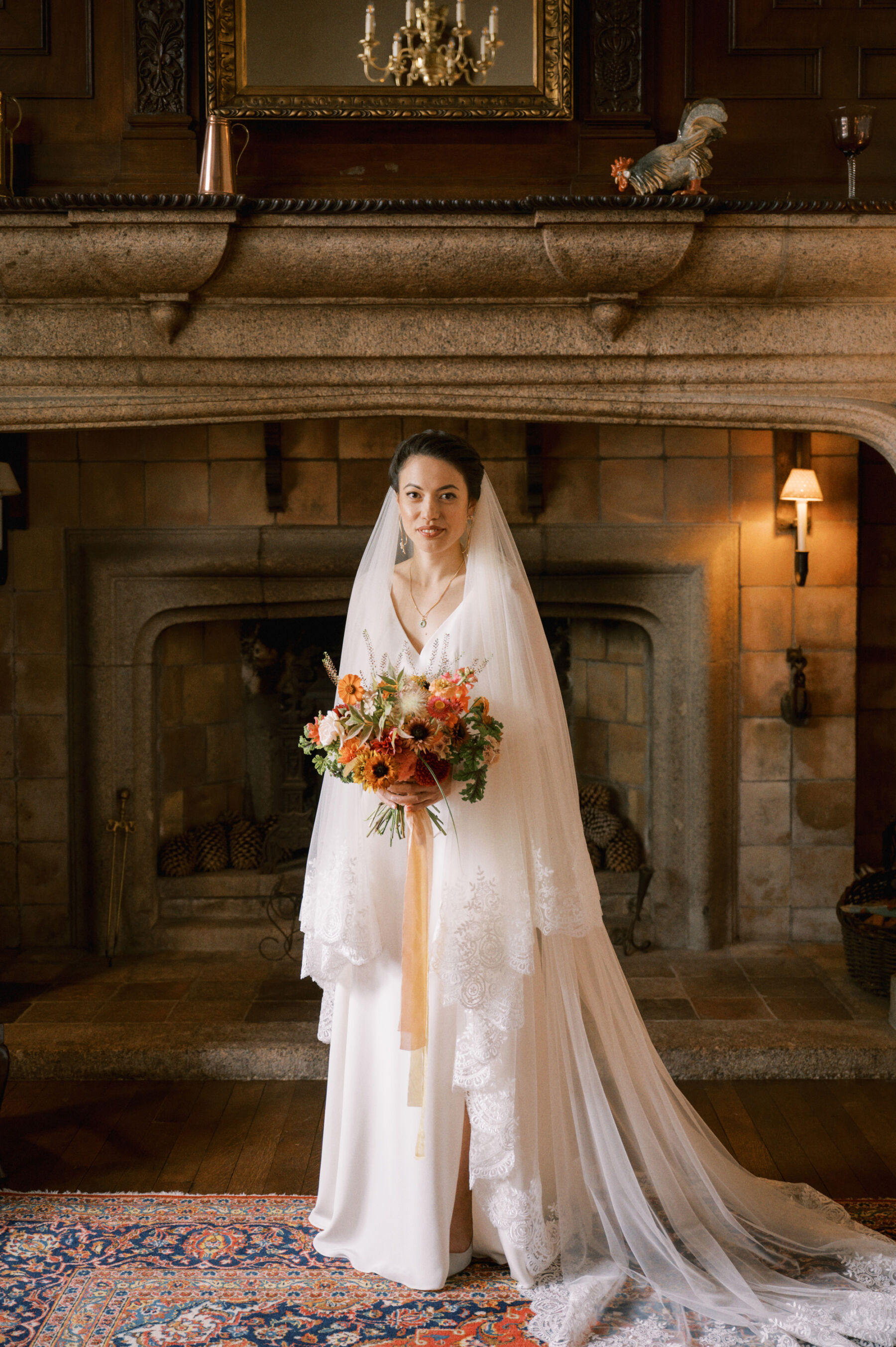 Andrea Hawkes Bridal wedding dress and veil